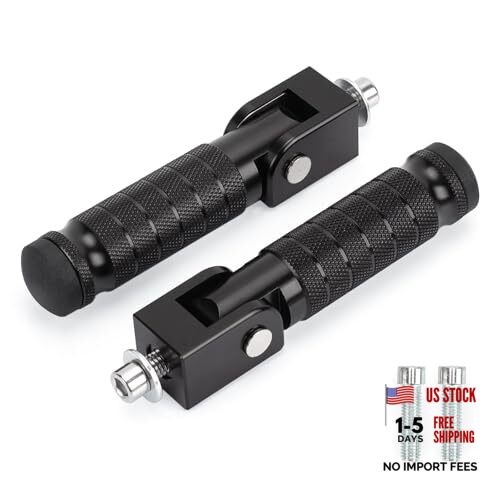 M8 Motorcycle Foot Pegs 90 Degree Foldable Bike Pegs CNC Anti-Skid Black