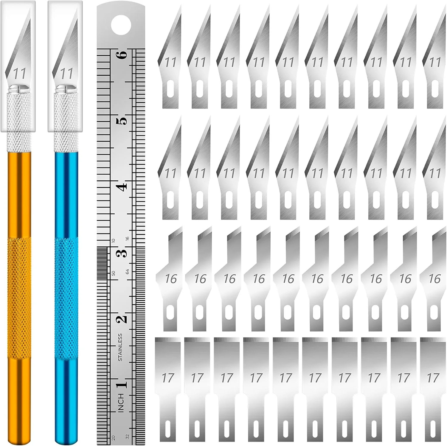 Exacto Knife, 2 Exacto Knives with 40 Spare Exacto Blades, Craft Knife