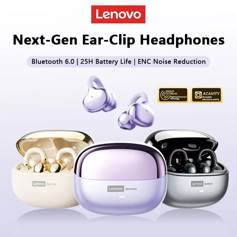 Lenovo LE302 Wireless Bluetooth 6.0 Headset Long Battery Life Sports Ear...