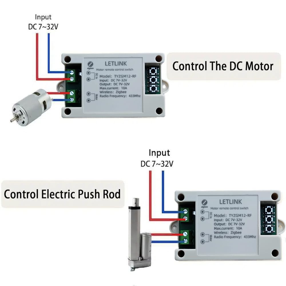 Intelligent Wireless Forward and Reverse Motor Remote Controller, DC 732v DC ...