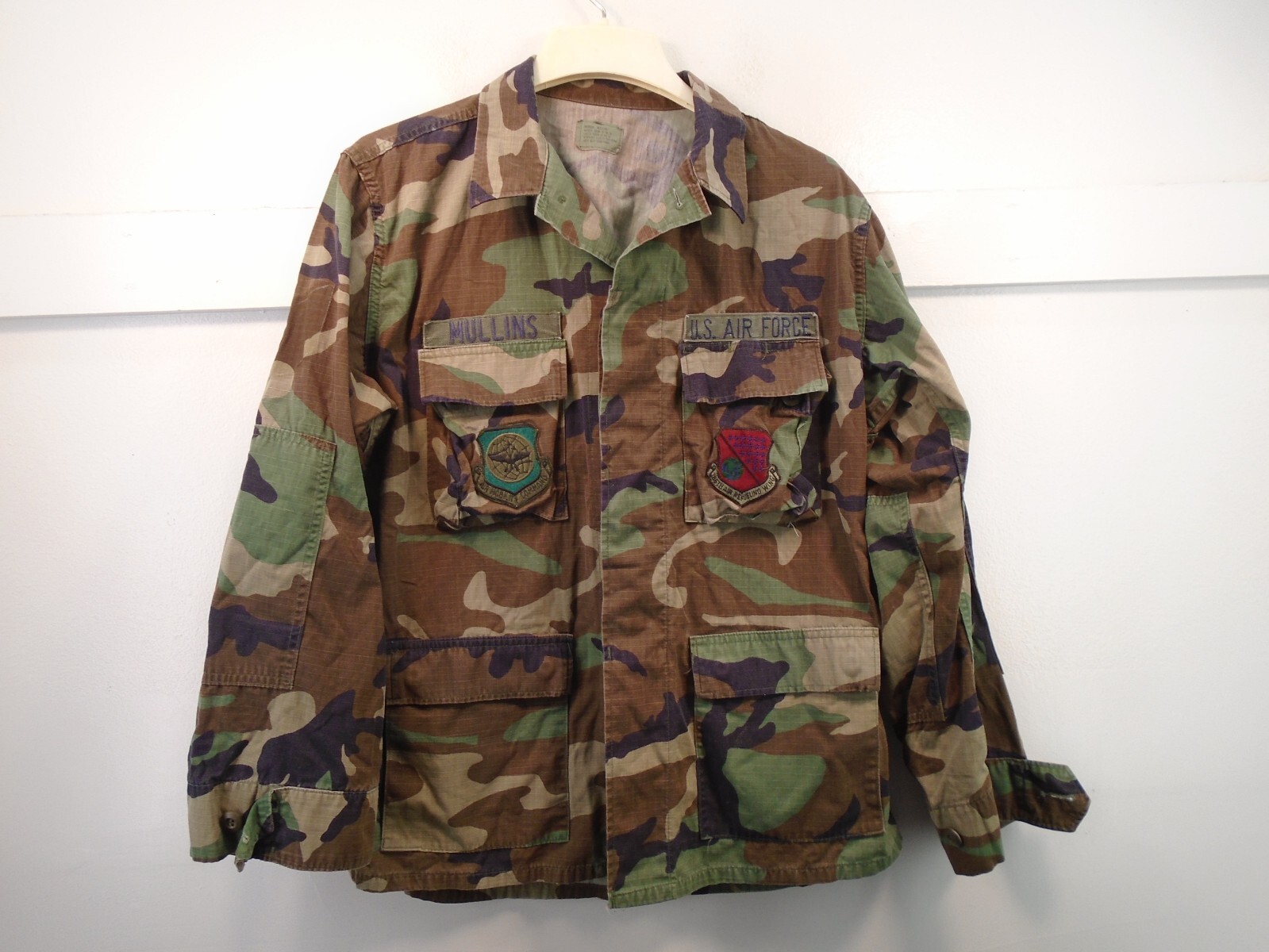 US Military Air Force BDU Coat Shirt Rip Stop Medium Regular Mullins 1999 159-O