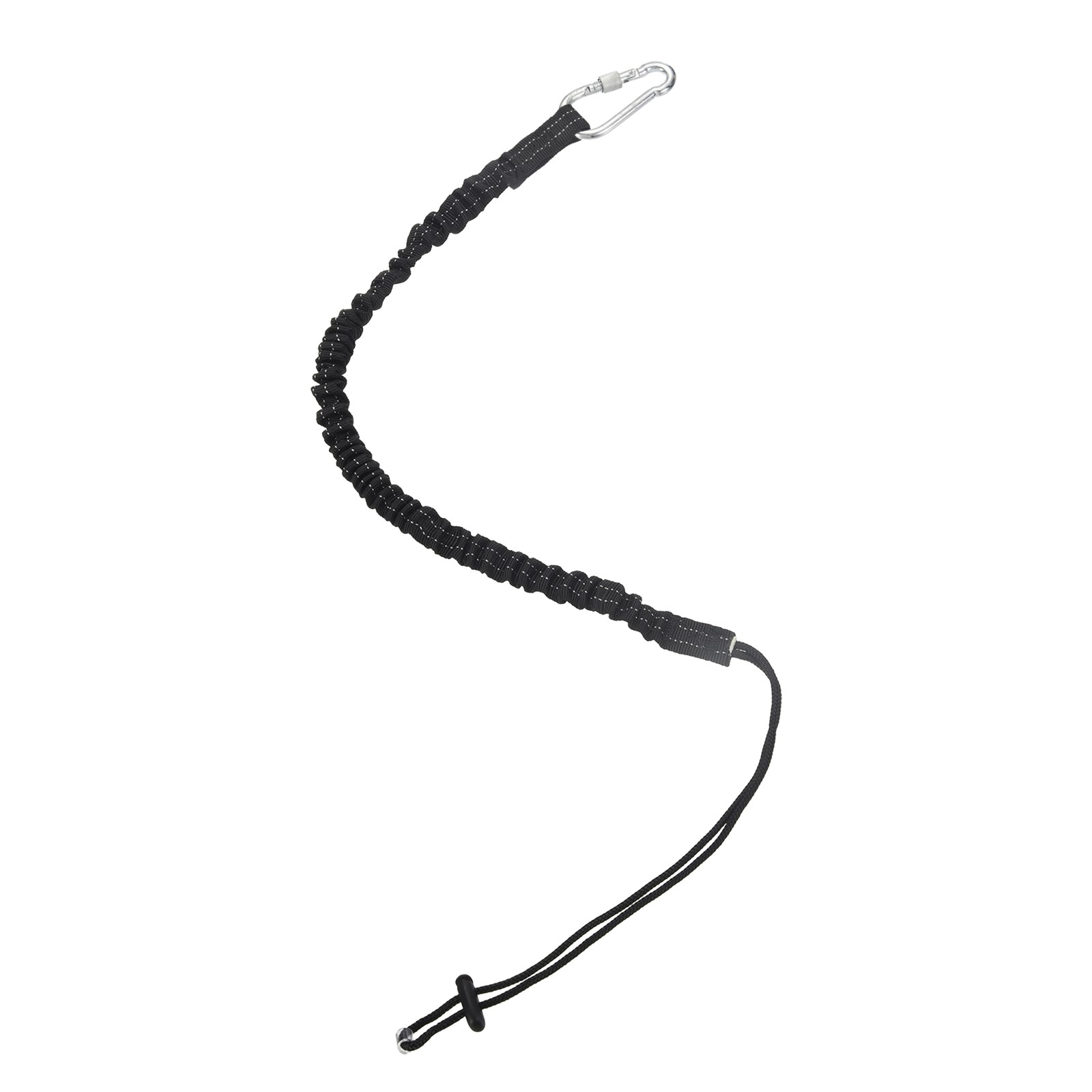Tool Lanyard with Spiral Hook and Loop End (10kg/22lb), (Black)