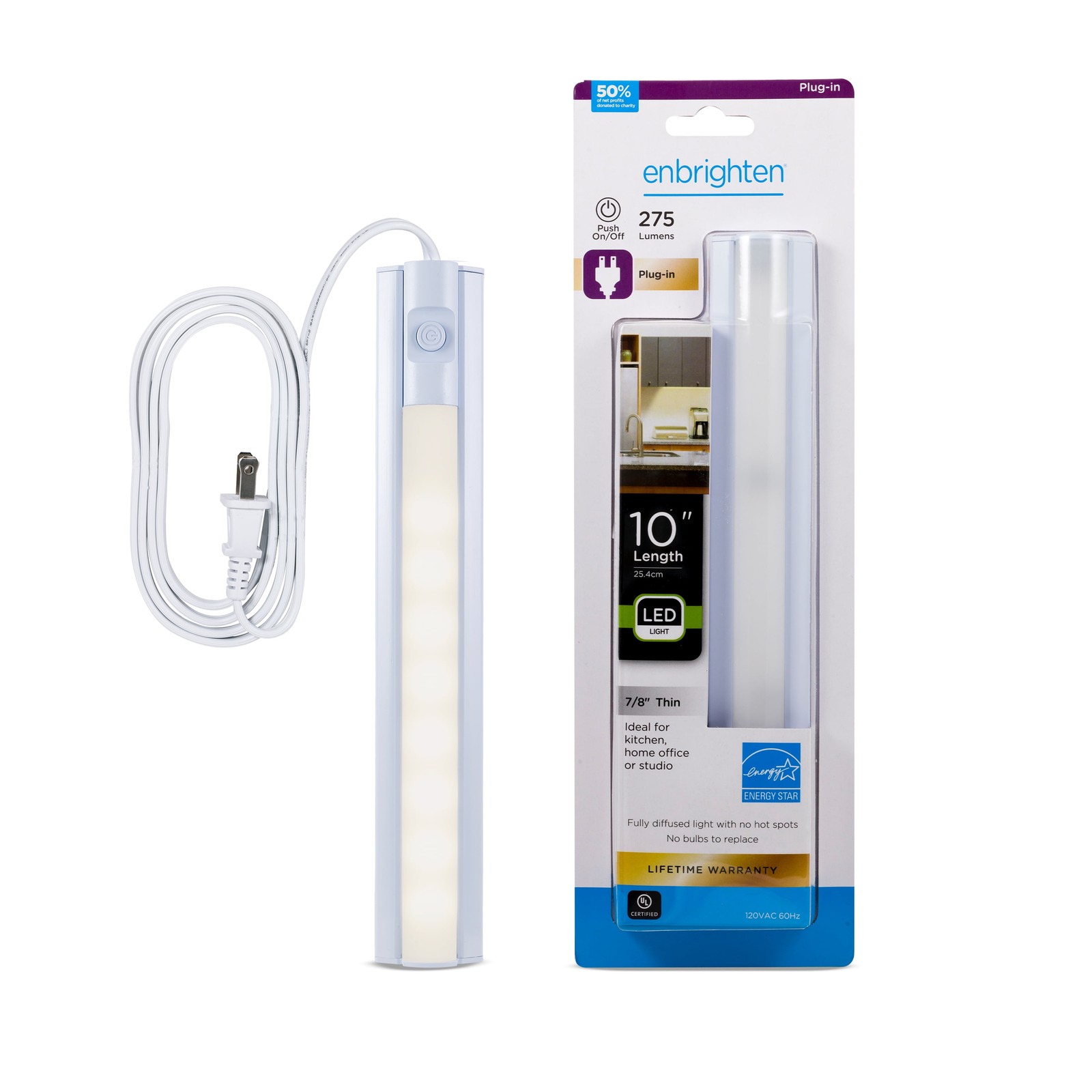 10in. LED Plug-in Basic Under Cabinet Light Fixture 26534