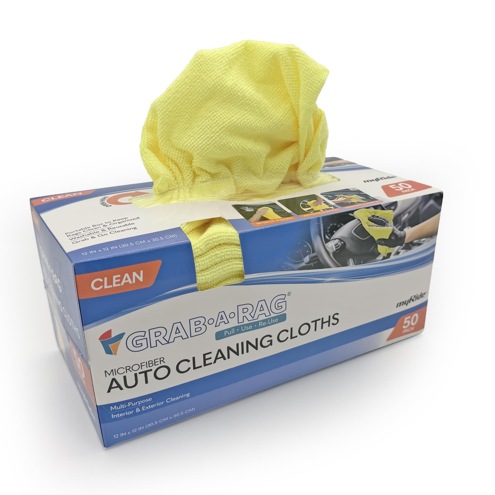 Grab•a•Rag Microfiber Cleaning Cloth, Soft Highly Absorbent Lint-Streak-Reusa...