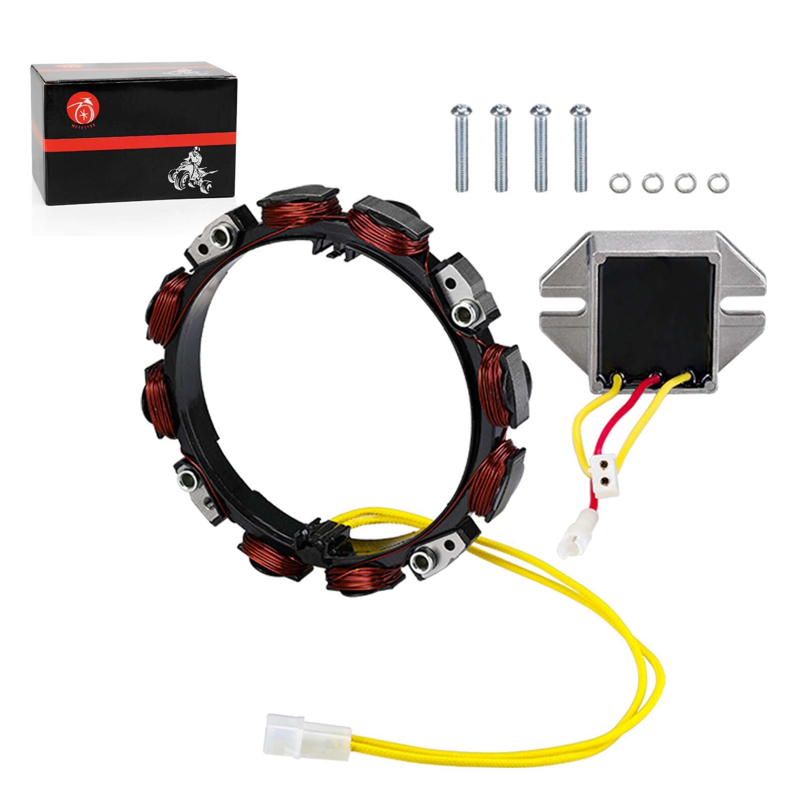 Alternator Stator Coil 2Pin w/Regulator For Briggs & Stratton Engines 10-16 Amp