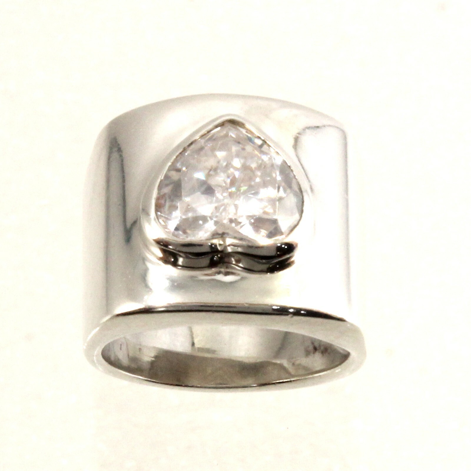 Solid Sterling Silver .925 Handmade Cubic Zirconia Solitaire Ring TPJ