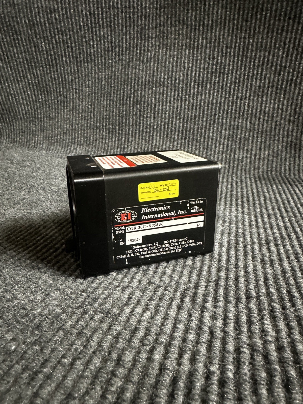 Electronics international, Inc. CGR-30 Eis