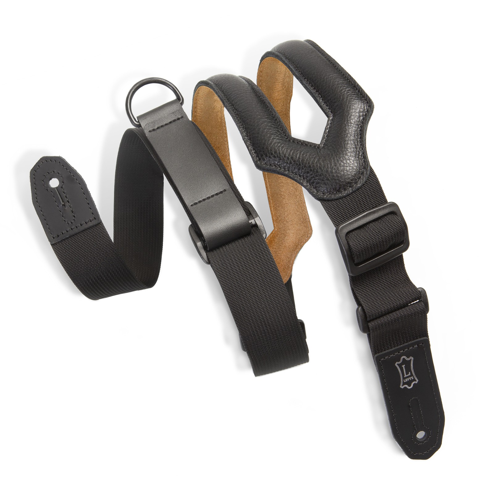 Levy's MRHSS-BLK Right Height Ergonomic Padded Guitar Strap - Black