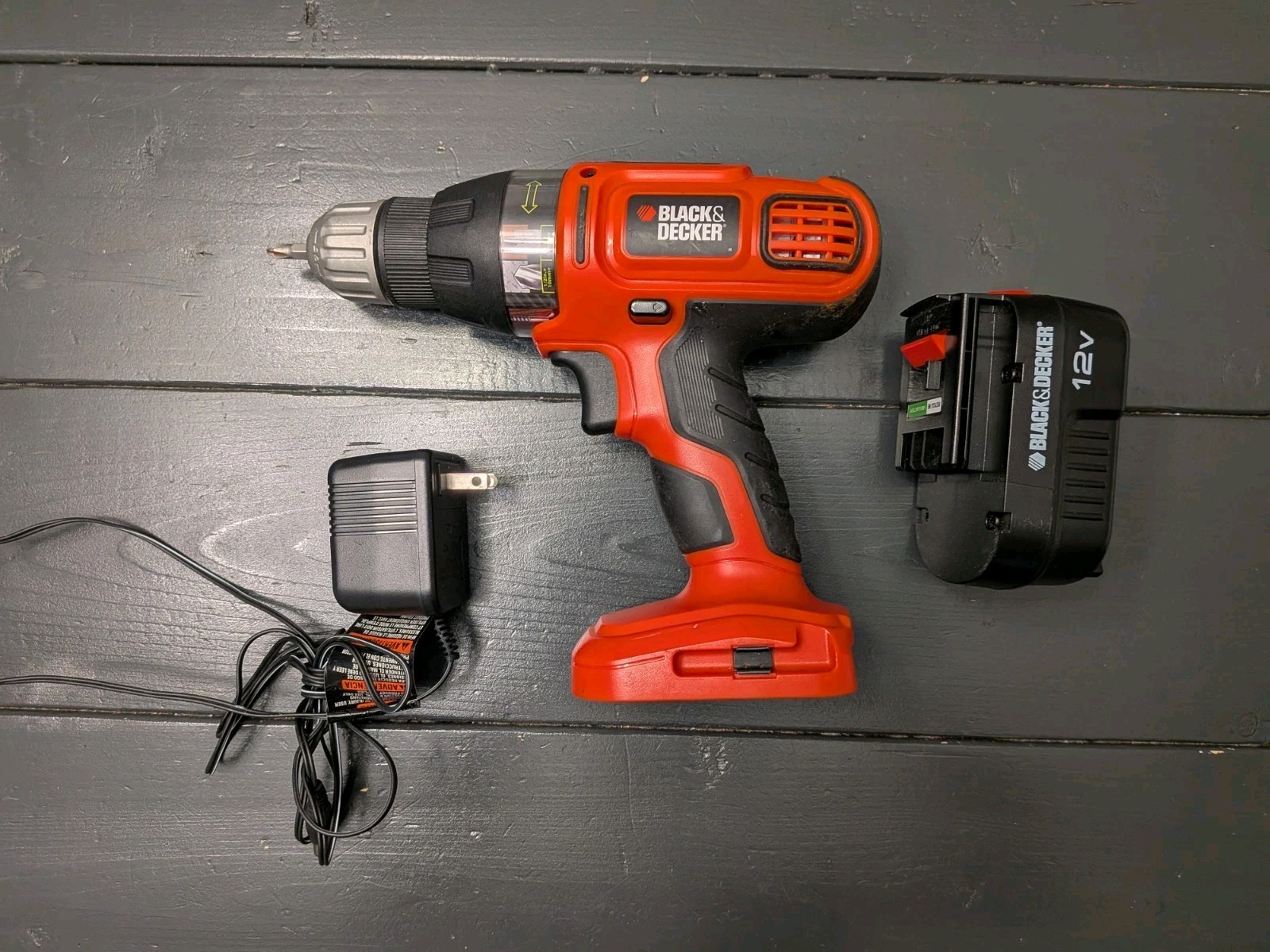 BLACK+DECKER 12V Cordless Drill/Driver - With Battery And Charger
