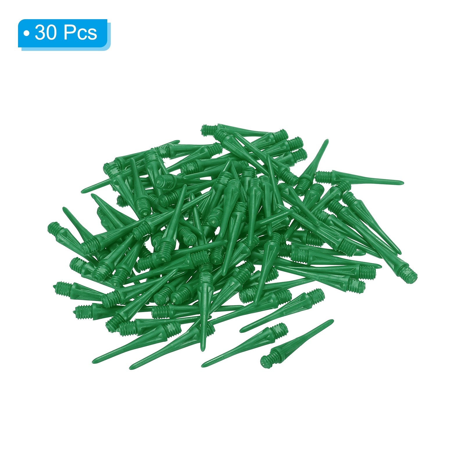 30 Pack Plastic Dart Tips 2BA Thread Soft Dart Tips Plastic Tip Green