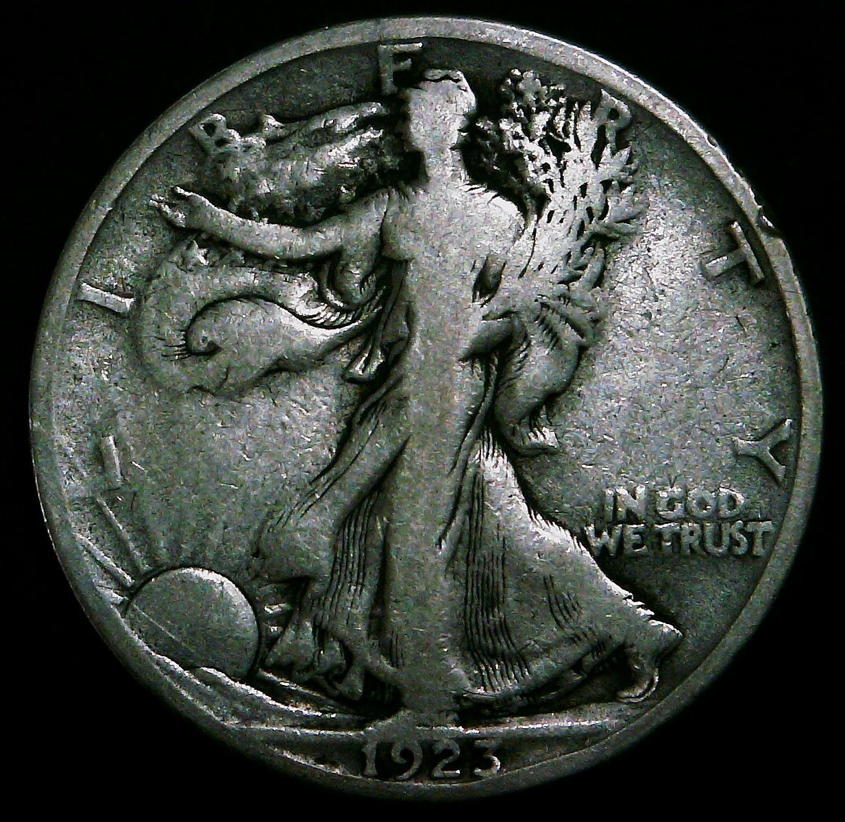 1923-S Walking Liberty Half Dollar / 50c - 90% Silver - Free Shipping!