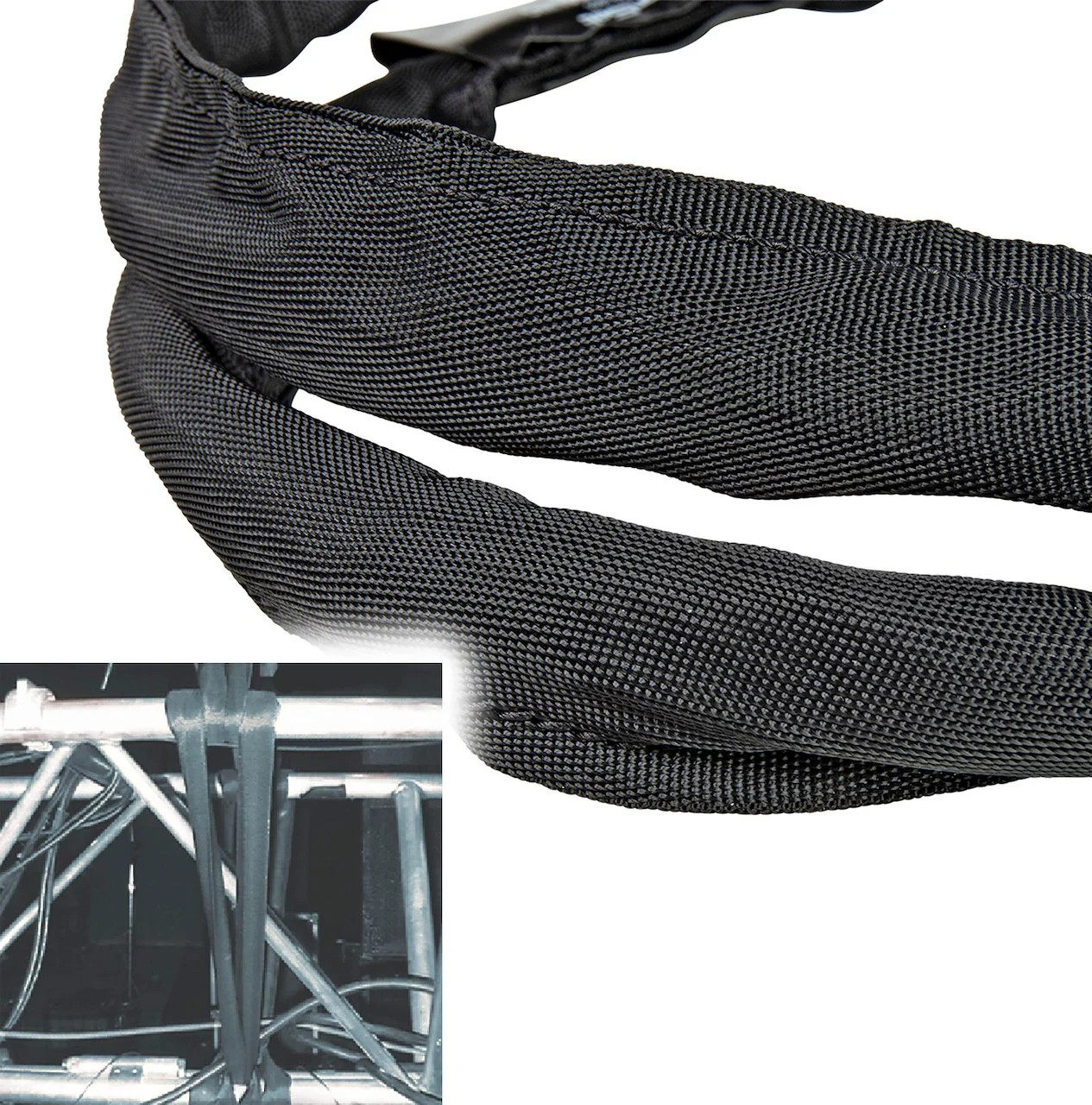 3ft SpanSet slings truss rigging SteelTex™ Round Stage with aircraft steel ca...