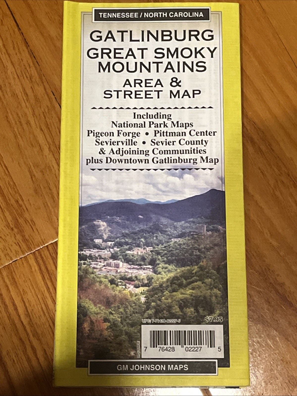 MAP Gatlinburg Great Smokey Mtns etc  GM Johnson MAP 2021 Free Shipping