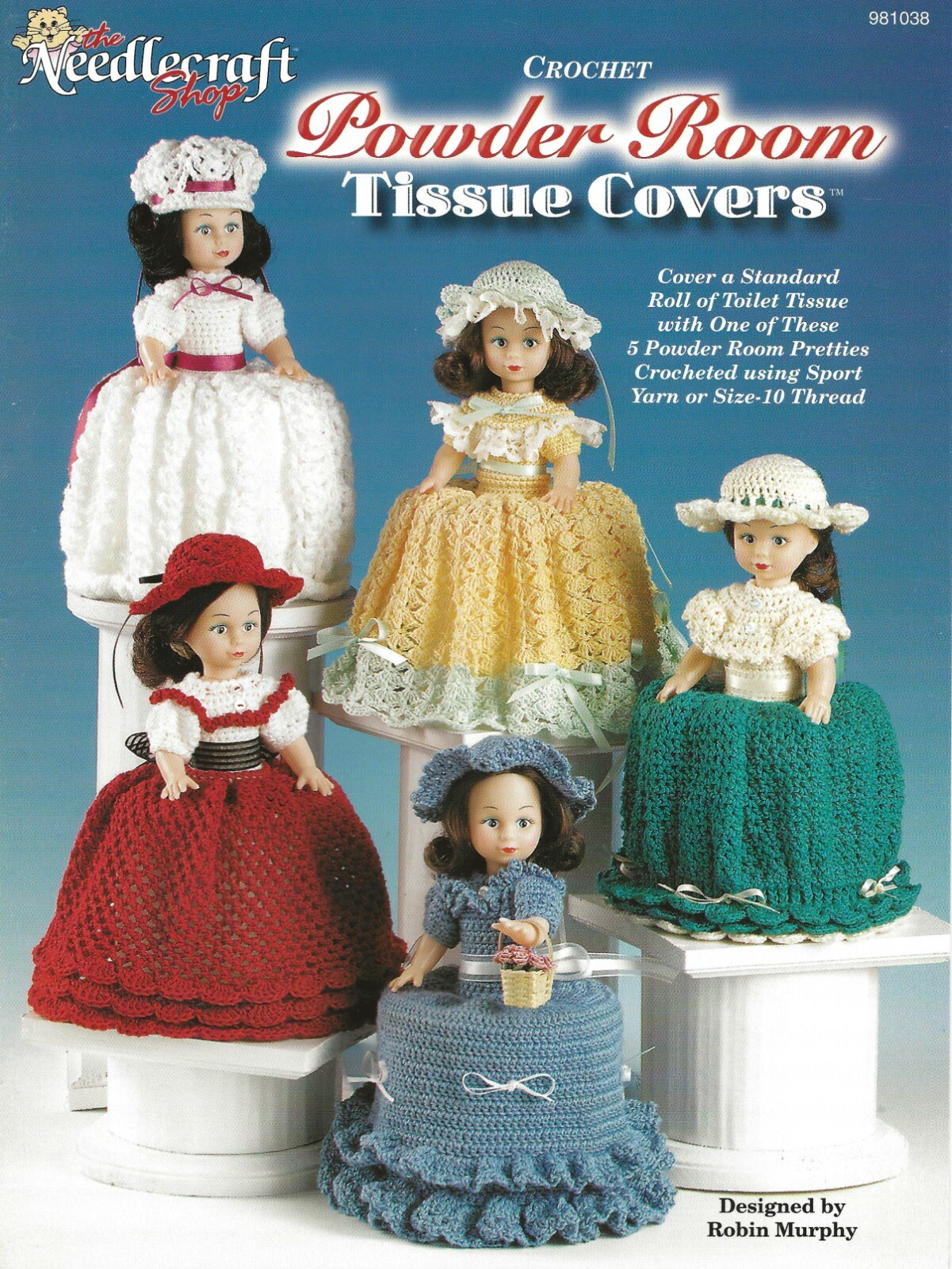 Powder Room Tissue Covers Crochet Standard Tissue Roll Pretty Girls Bathroom NEW