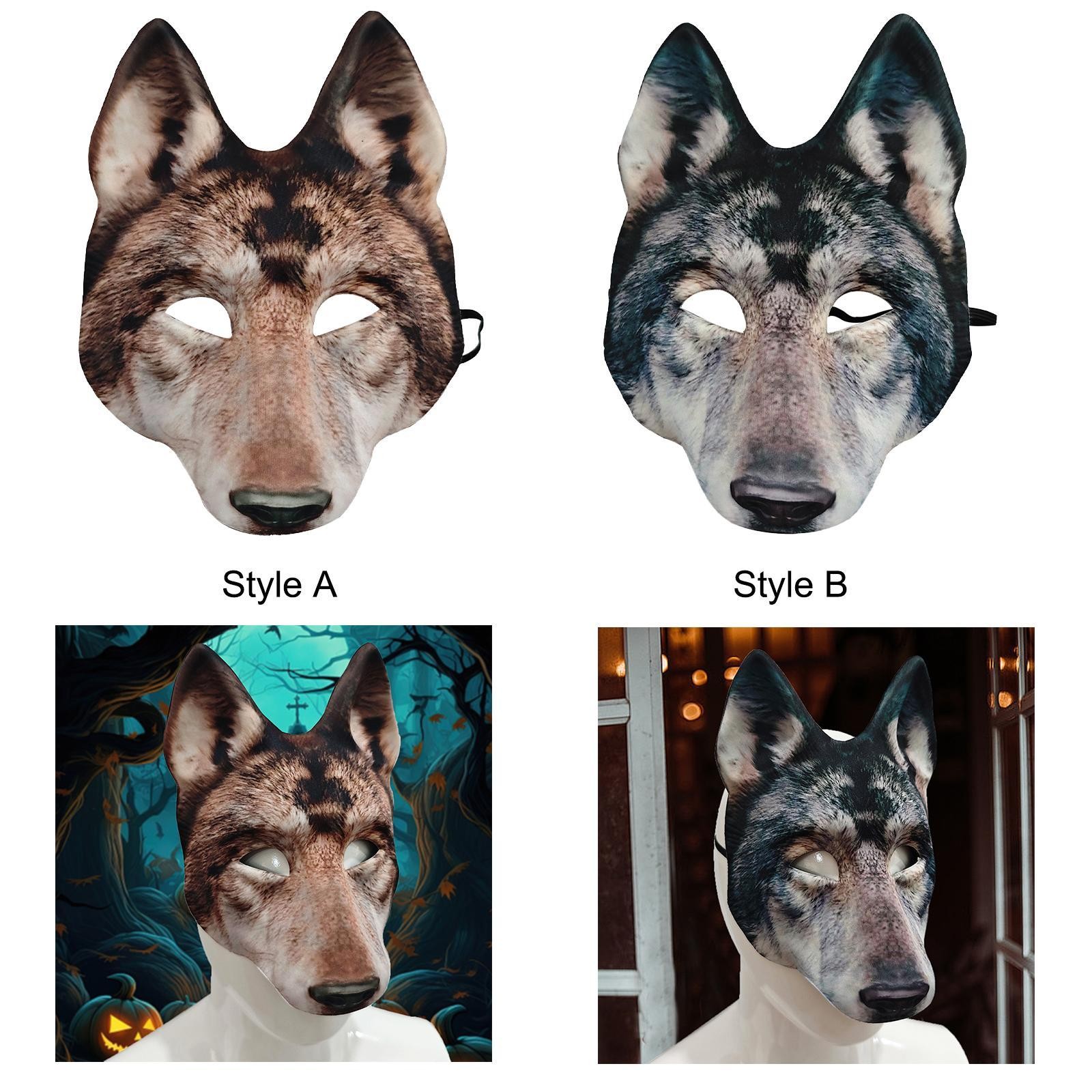Wolf Head Mask Lightweight Comfortable Fun Animal Mask Wolf