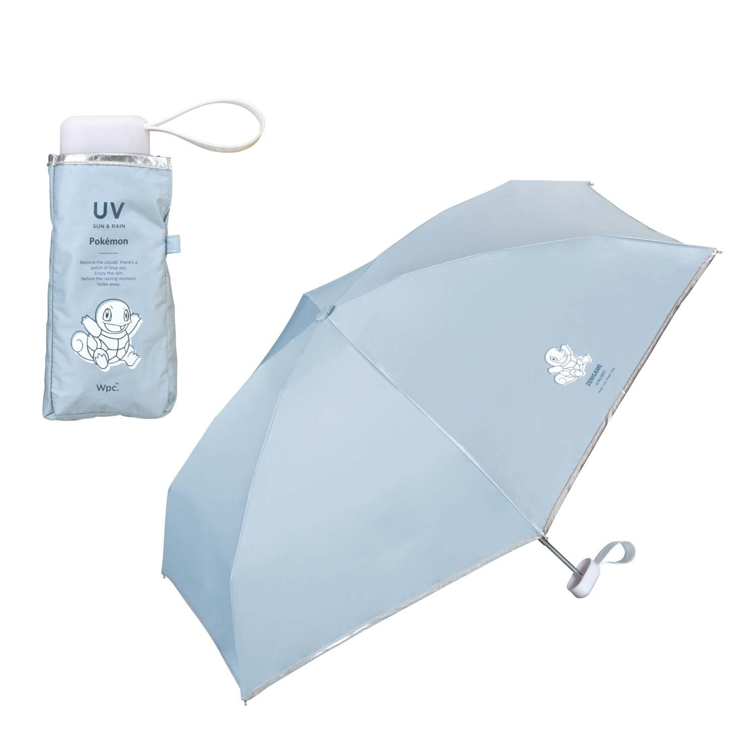 Wpc. Pokemon Sunshade Mini Umbrella Blue Squirtle 2025 UV Cut 100% UPF50+ Japan