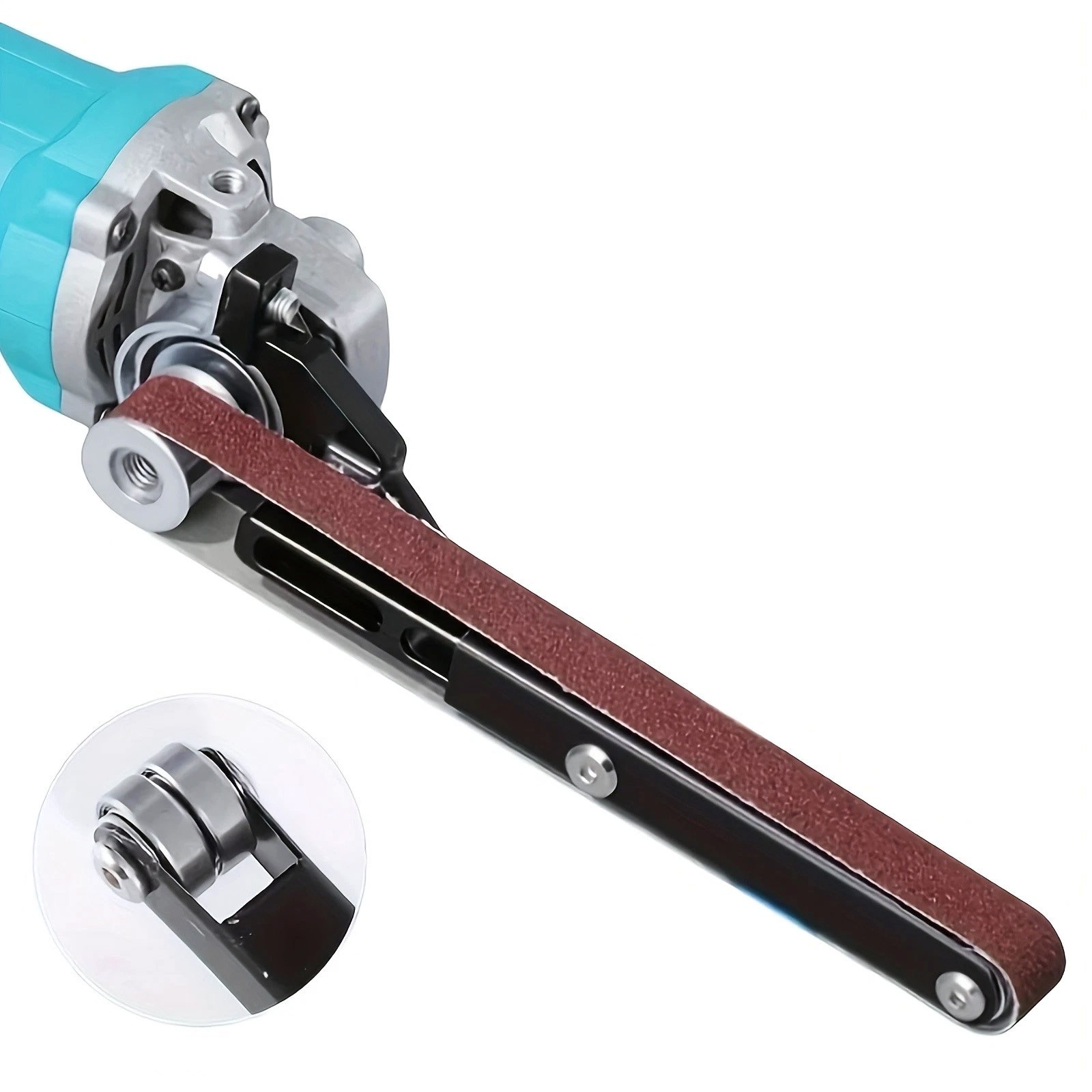 Belt Sander Conversion Unit System For Angle Grinder Metal Wood Sanding Removal