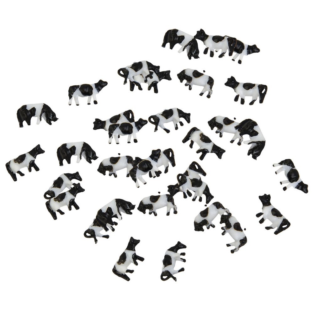 30X N Scale Cows Model 1:150 Model Railway Painted Farm Animals Model Scene HOT~