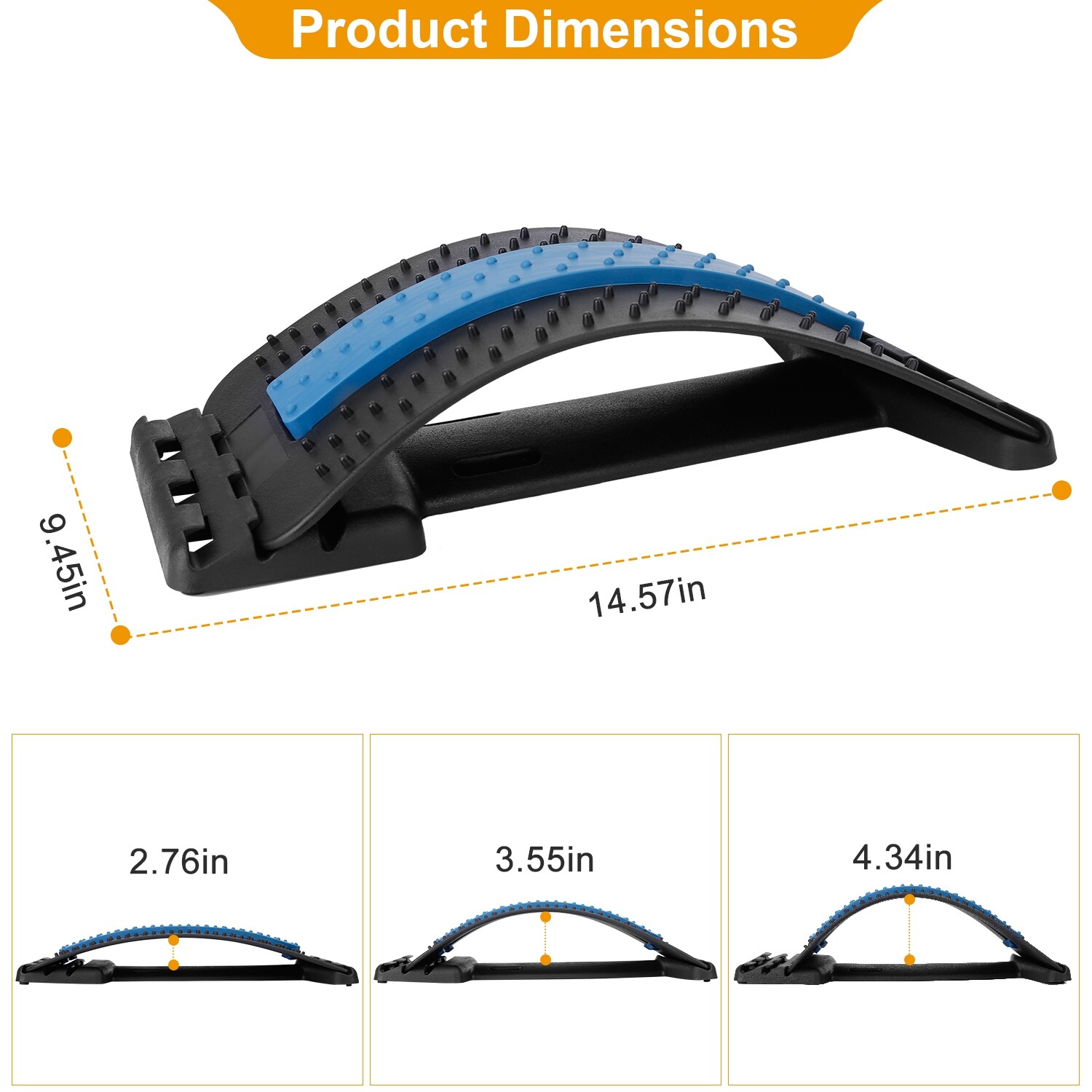 Magic Back Support Stretcher Posture Massager Lumbar Spine Extender Portable New