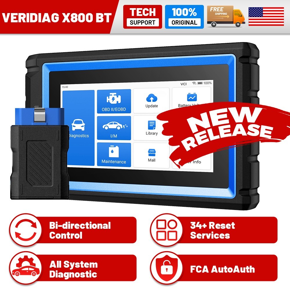 2026 Newest TOPDON VeriDiag X800 BT OBD2 Scanner All System CAN-FD FCA AutoAuth