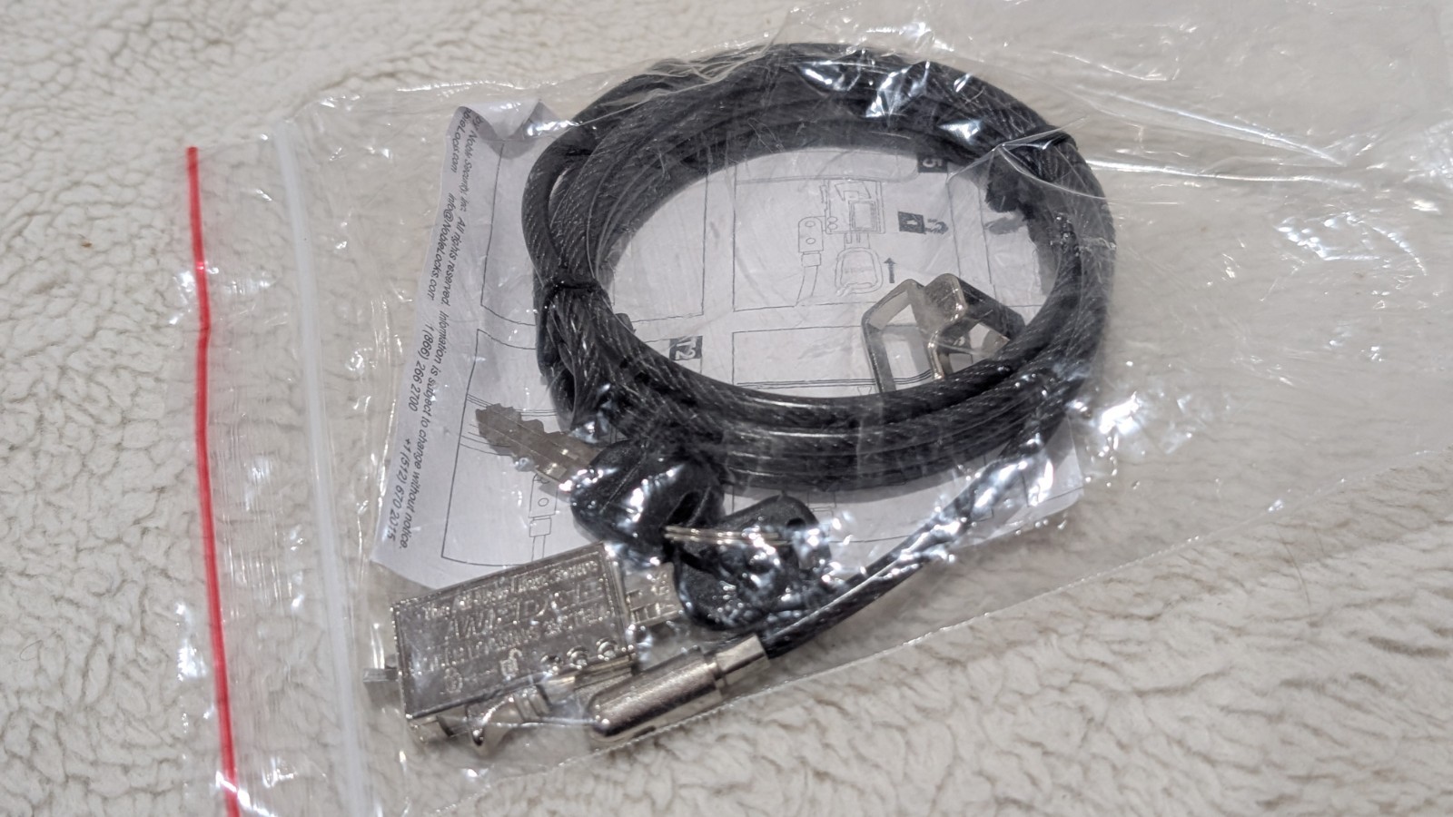 Noble TZ08 Wedge Cable Lock Low Profile