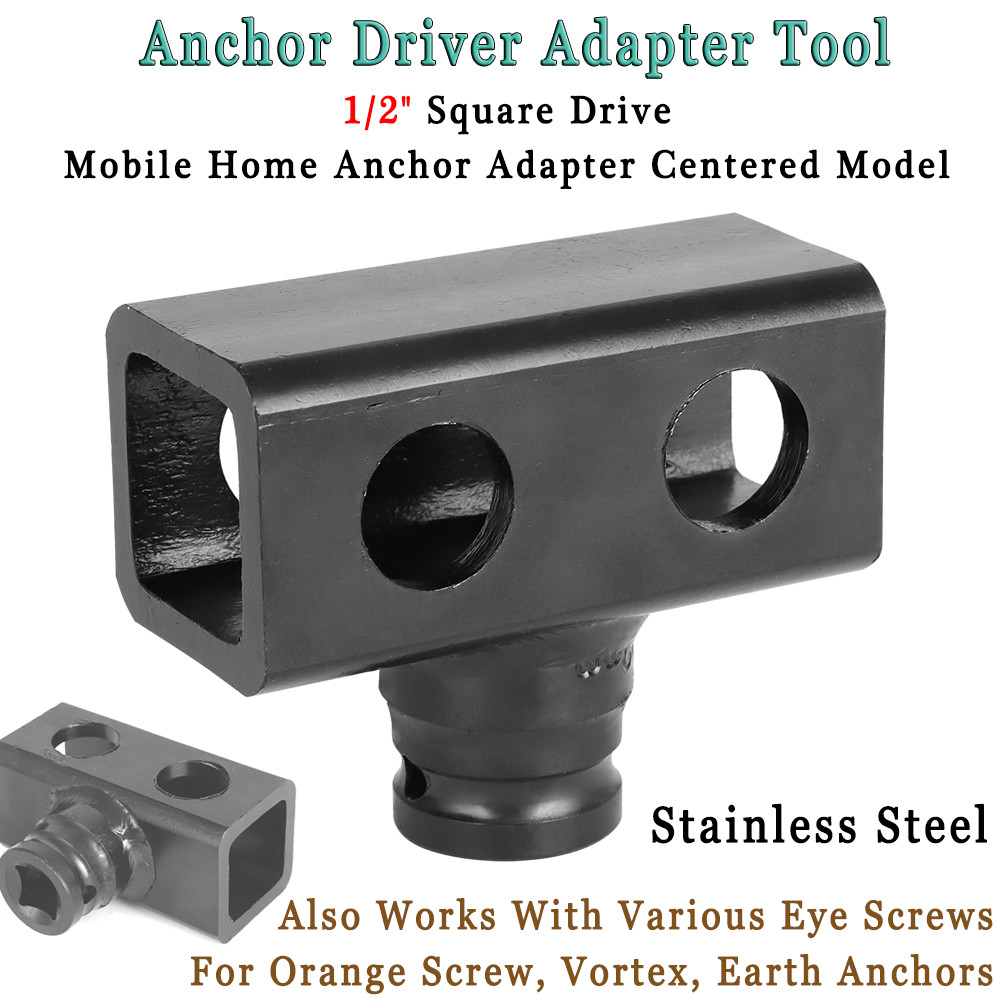 Ground Earth Utility Eye Mobile Home Hurricane 1/2" Anchor Driver Adapter Tool