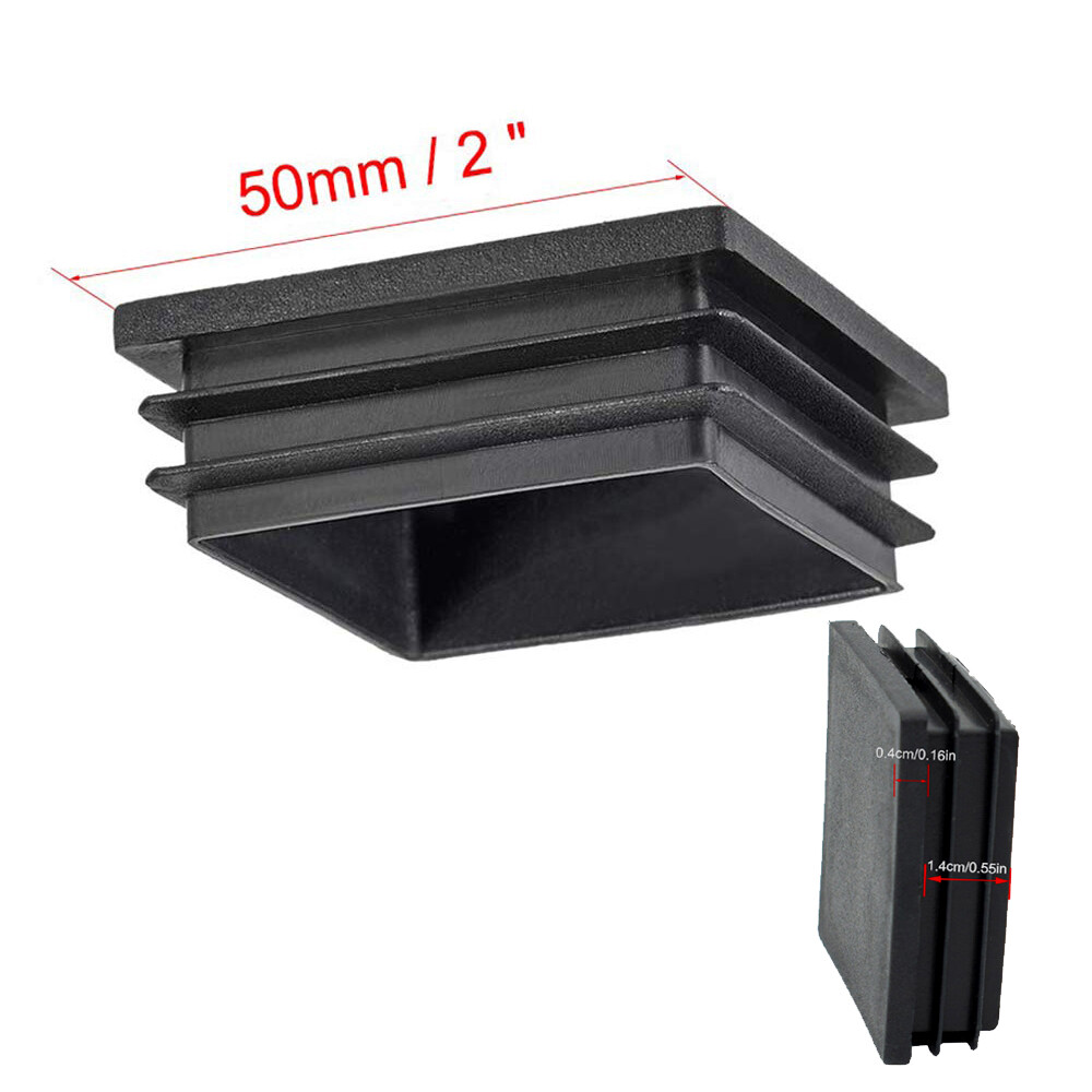 (12pcs) 2″ Square Tubing Black Plastic Plug,2 Inch End Cap 2″x2″ 2x2 Fence Post