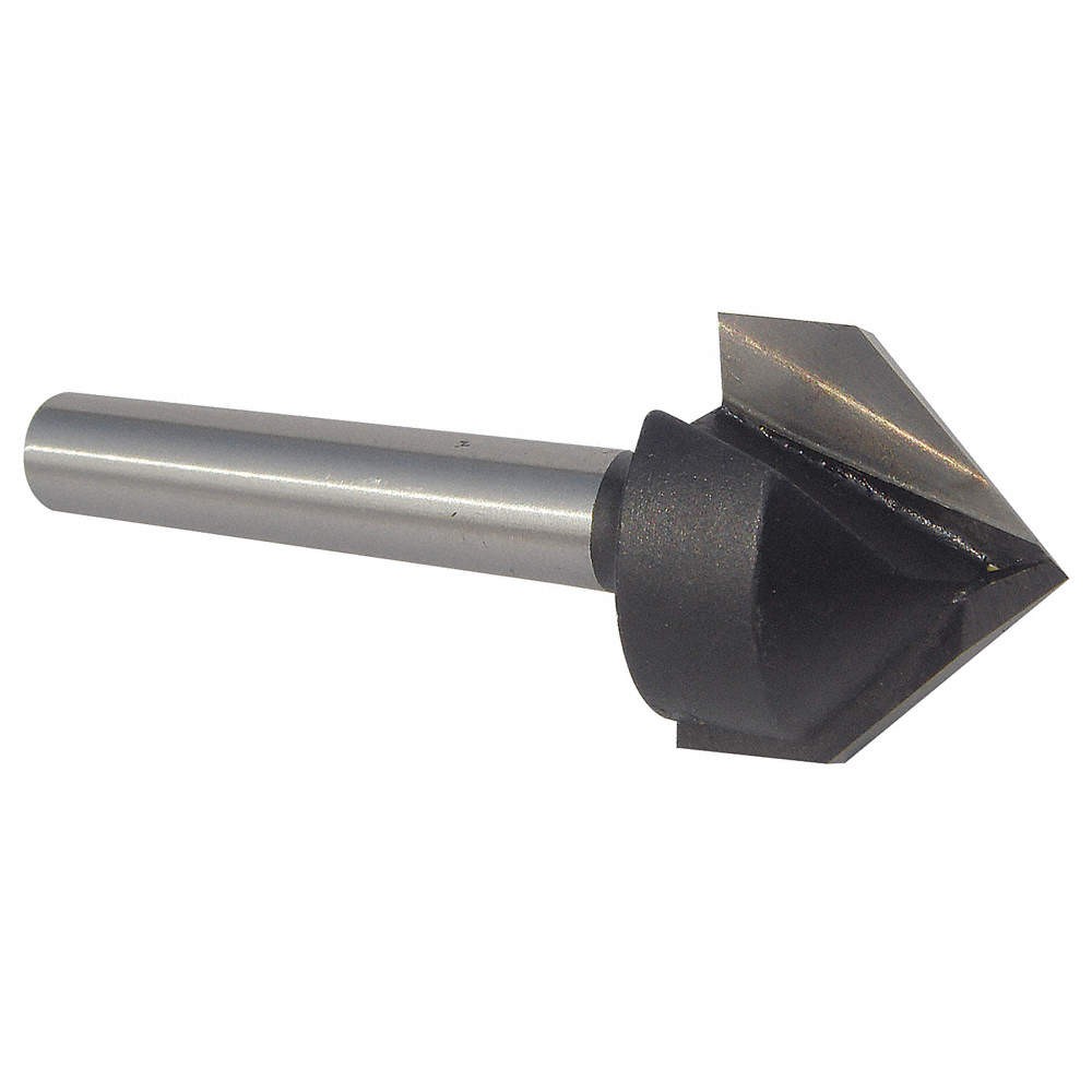 WESTWARD 16Y580 V-Groove Cut Profile Router Bit,1/2" 16Y580