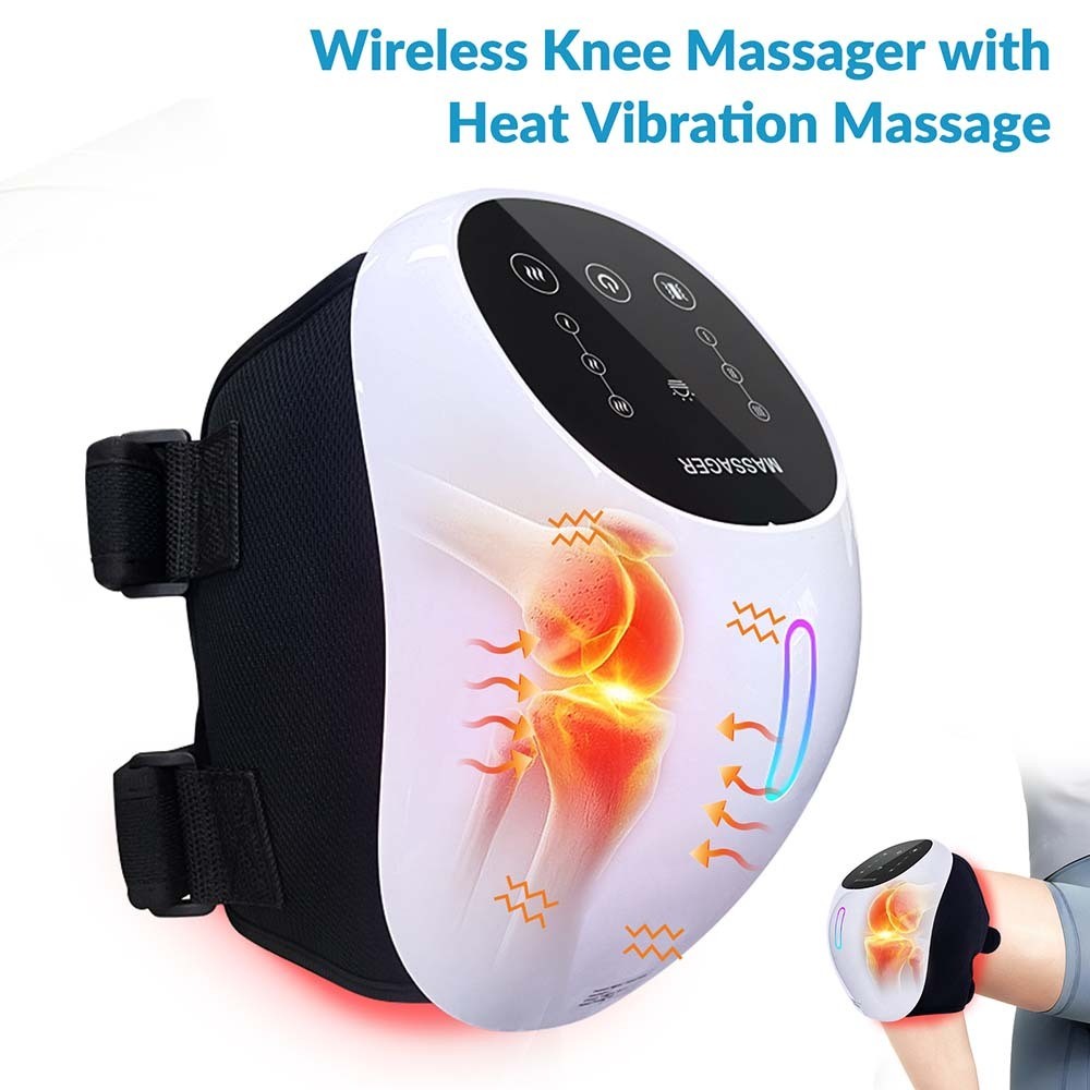 Portable Knee Massager 3 Heating 3 Vibration Modes for Muscle Stiffness Soreness