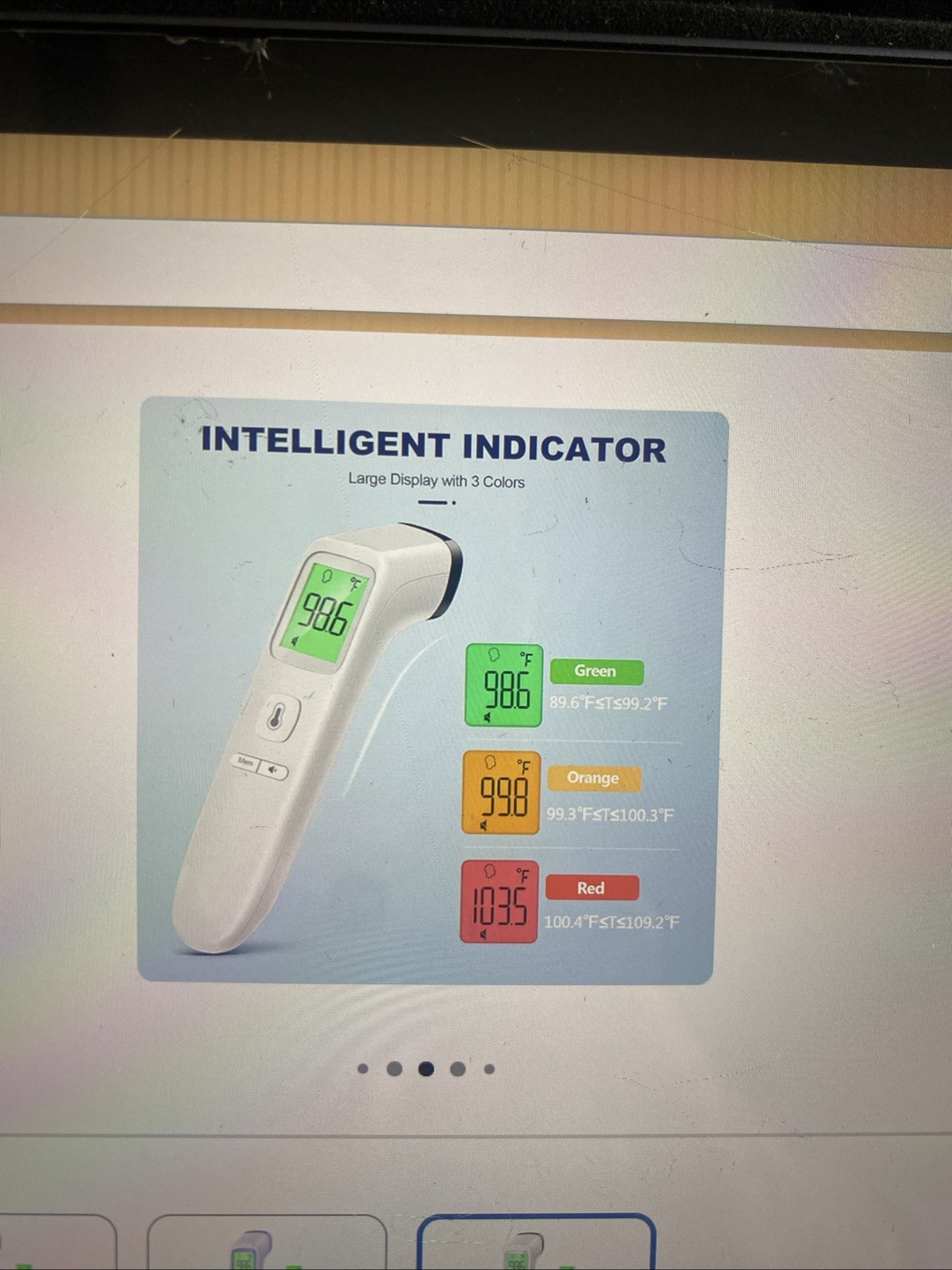Thermometer No-Touch, Infrared Forehead