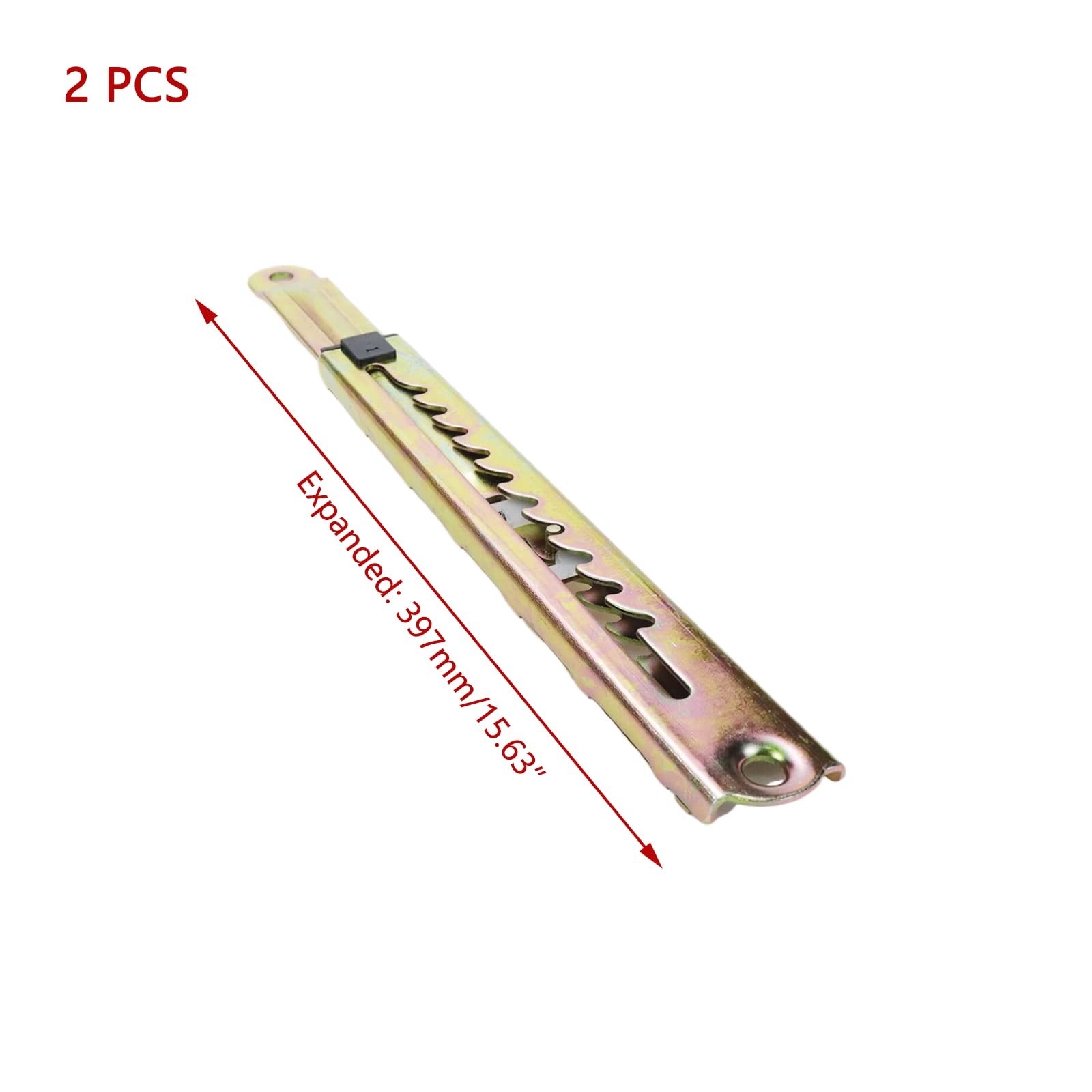 2 Pcs Adjustable 10 Gear Lifting Rod Hinge Hinge Ratchet Headrest Fitting for...