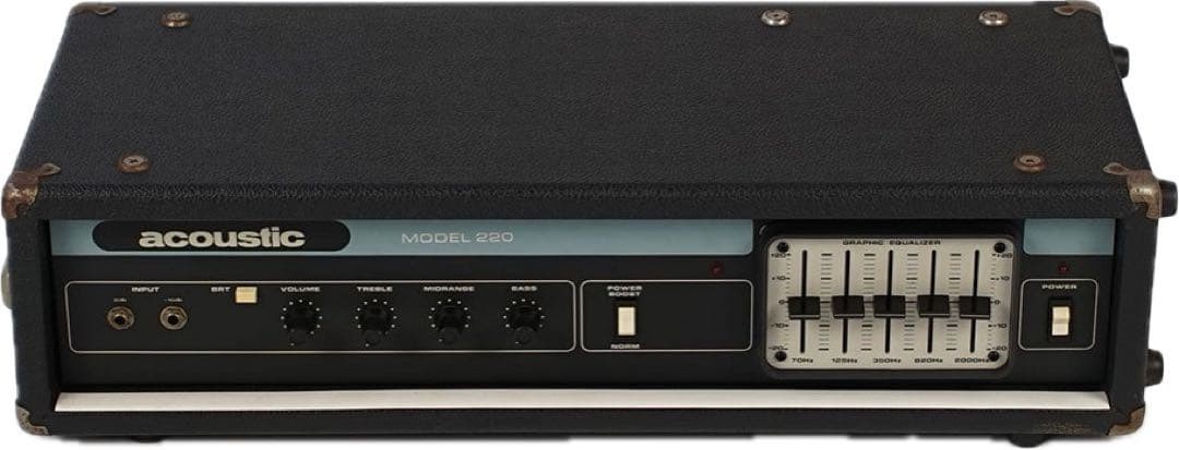 Acoustic MODEL 220 Bass Amp Head with Effects, Output Meter, 2 Inputs Used
