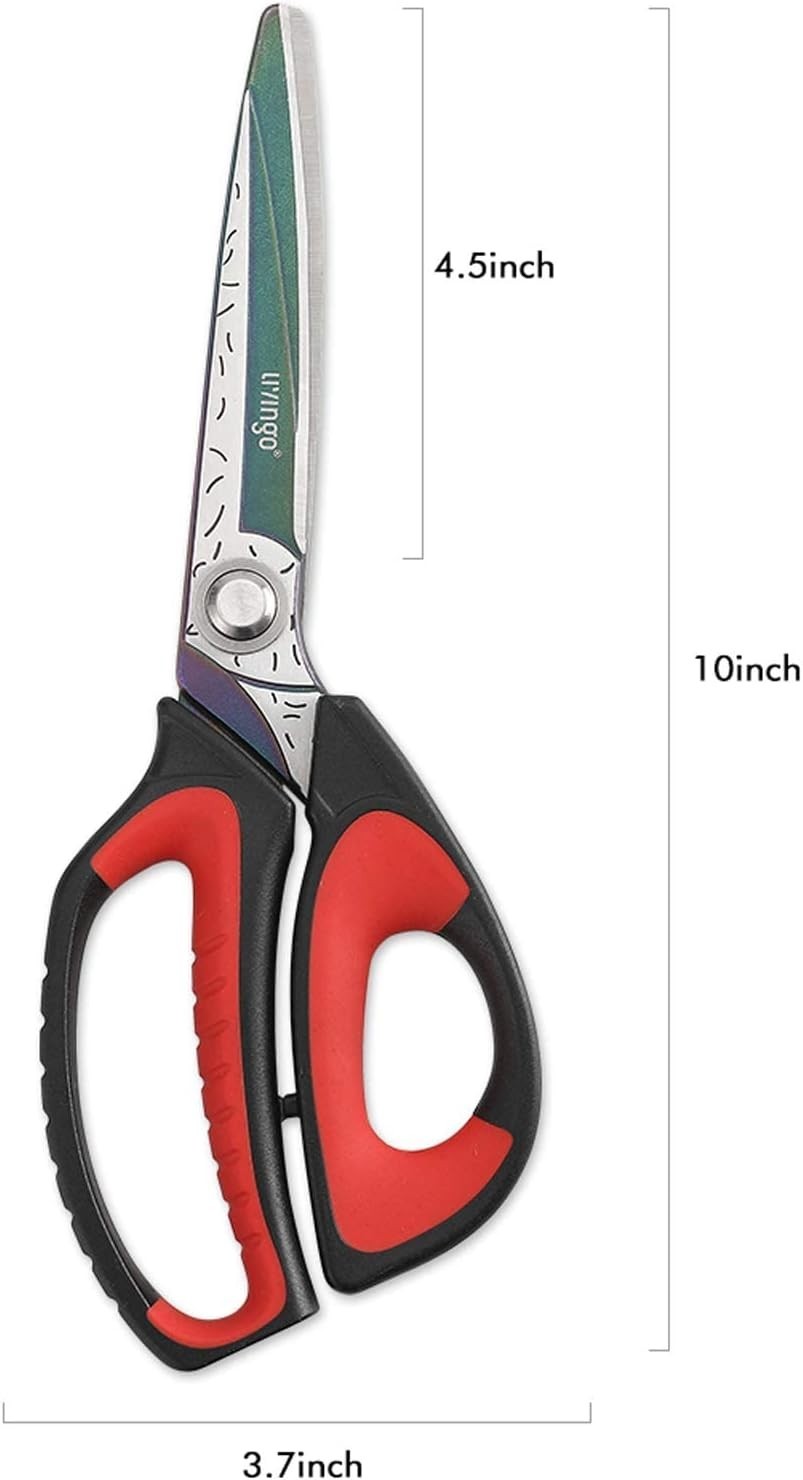 Versatile 10" Heavy-Duty Scissors - Perfect for Gardening and Craft Projects