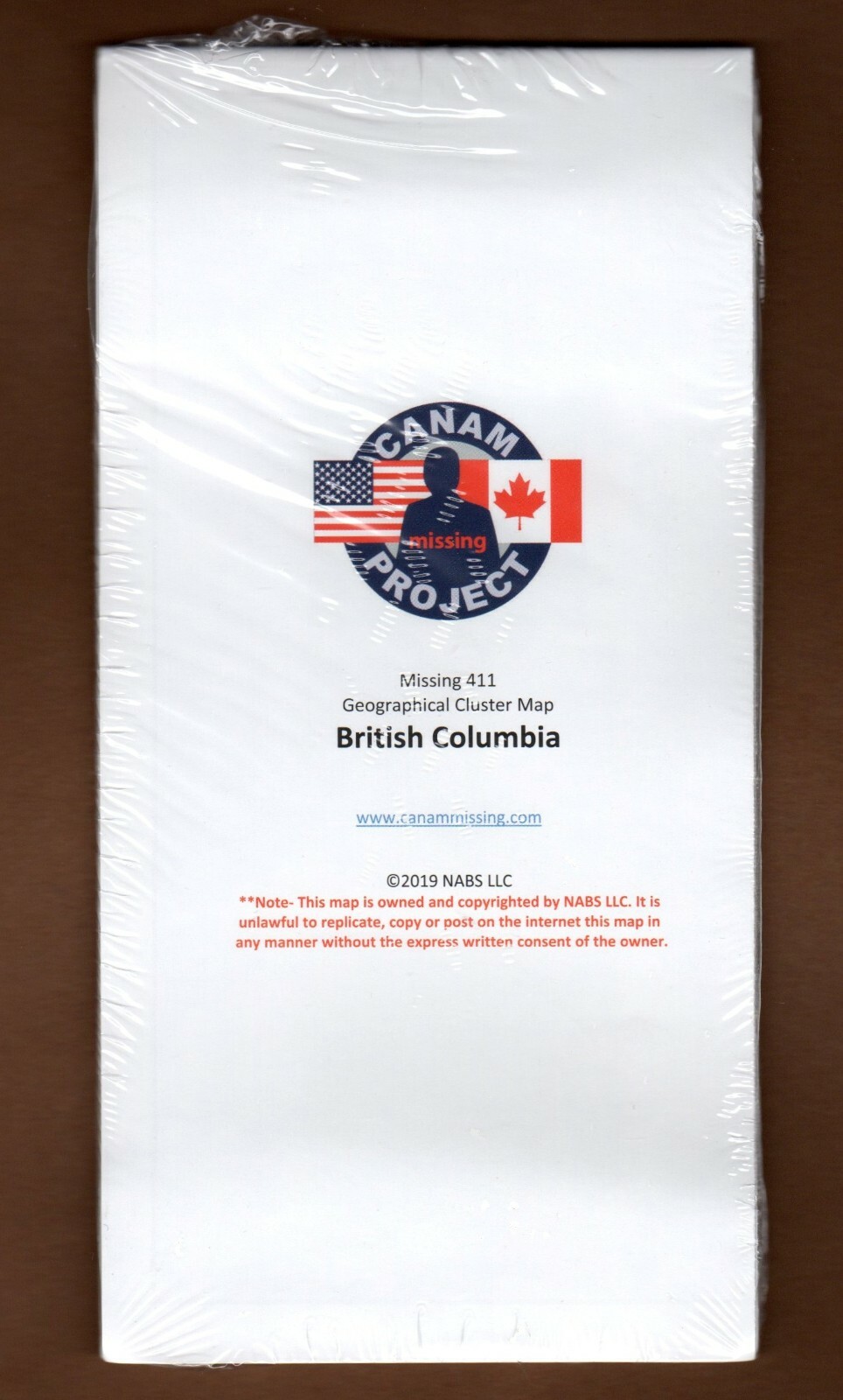 CanAm Missing Project Geographical Cluster Map, British Columbia David Paulides