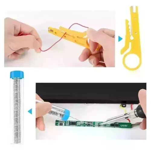 Digital Multimeter Voltmeter Soldering Iron Complete Volt AC DC Meter Tester Kit