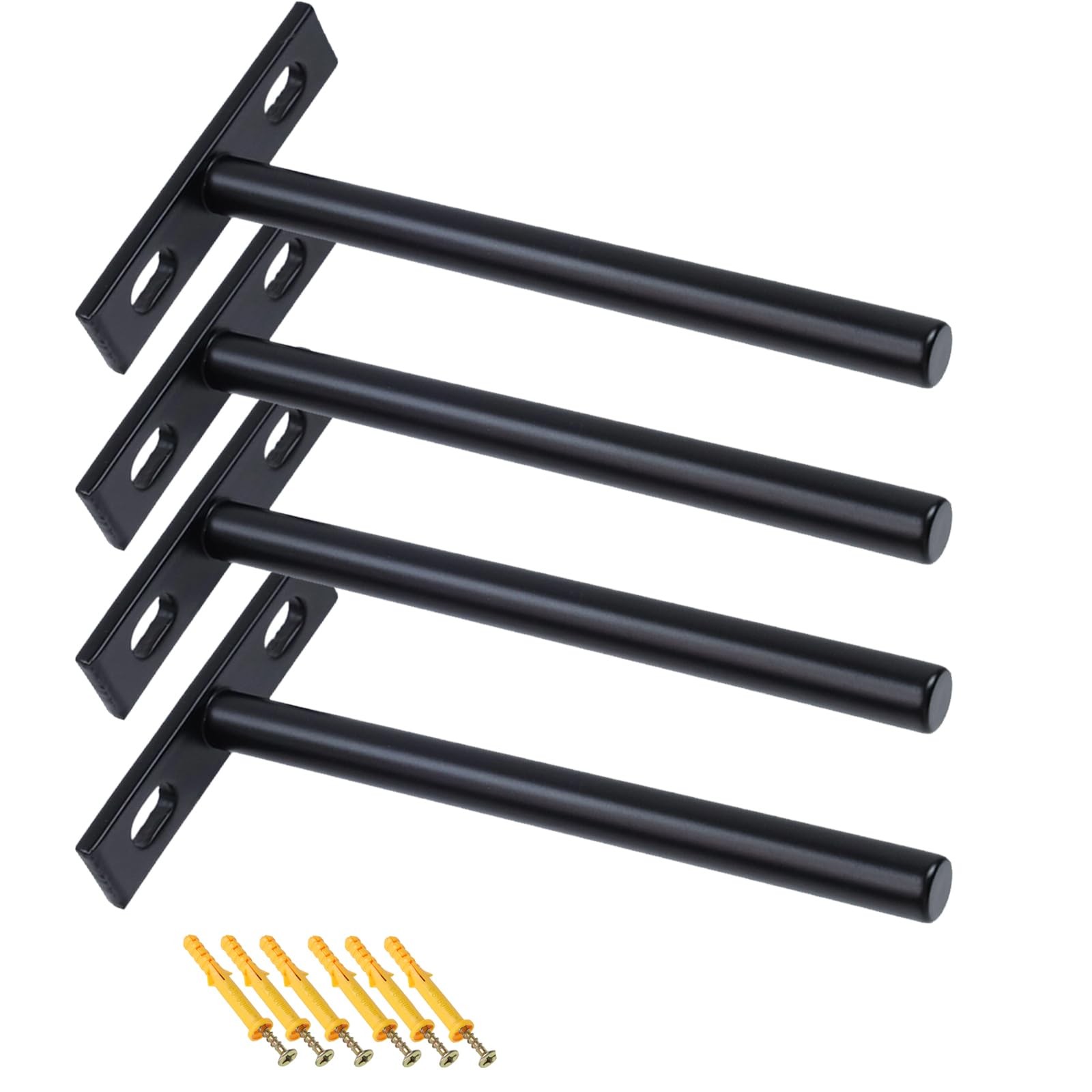 Floating Shelf Brackets 5 Inch Heavy Duty Hidden Black Invisible 4 PCS