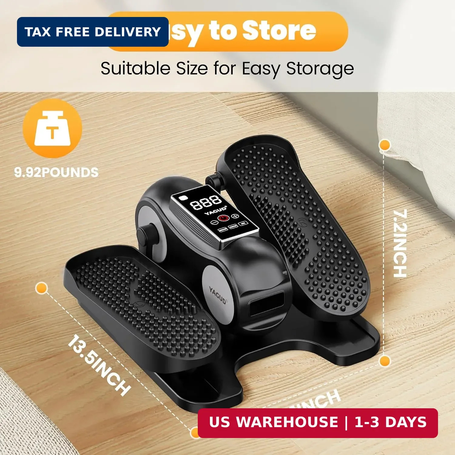 Under Desk Elliptical Machine Electric Pedal Exerciser 12 Speed Remote