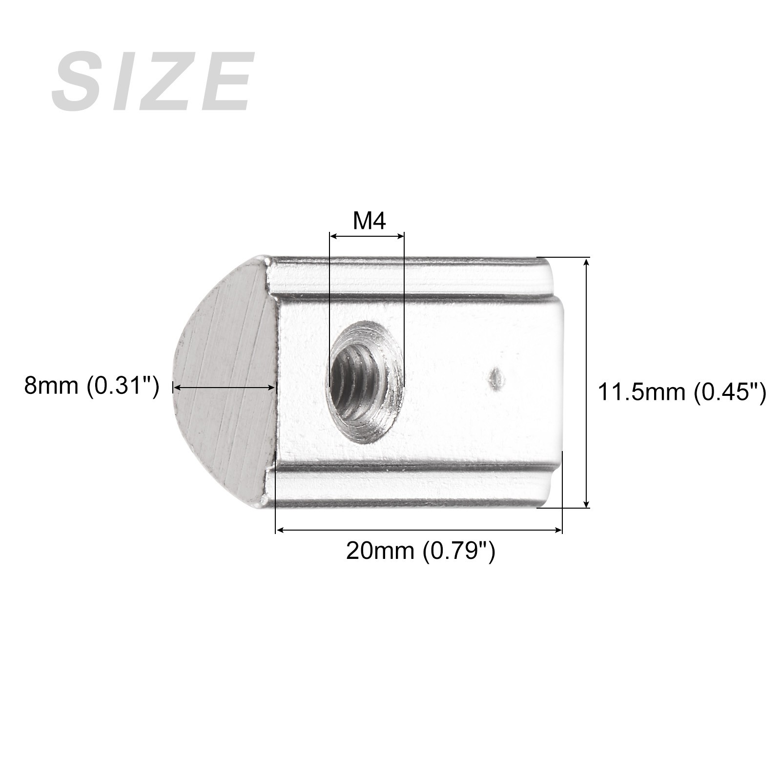 Roll in Spring T Nuts (M4x20mm) 30Pcs, Carbon Steel Spring Loaded T Nut