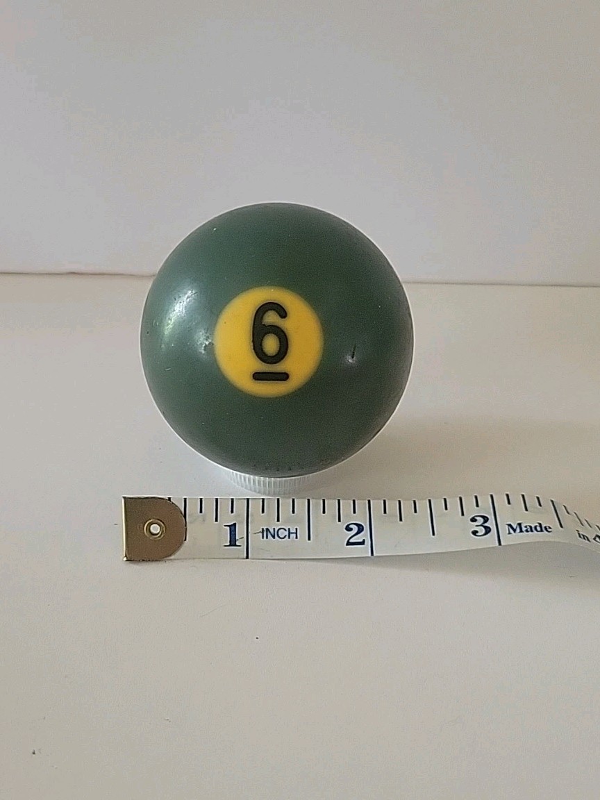 Vintage No. 6 Solid Green Pool Ball Billiard 2" Replacement (K)