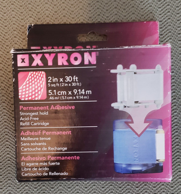 Xyron Replacement Adhesive Runner Cartridge Acid Free Permanent 2"x 30'