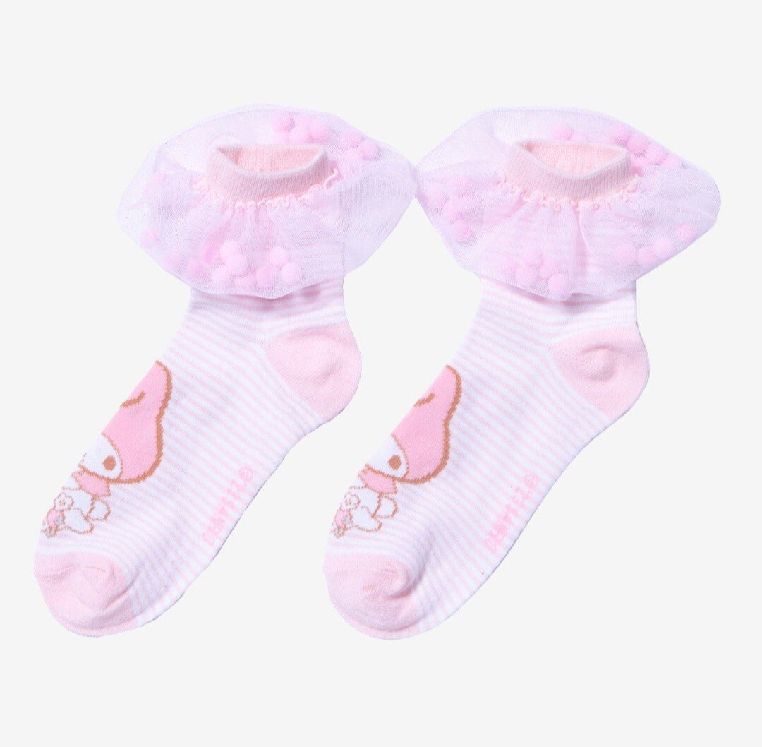 My Melody Capris 1 Pair Shoe Size 5-10 Ankle Socks Sanrio