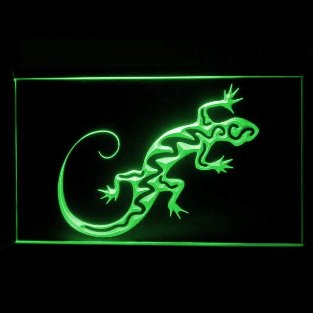 210264 Gecko Lizard Craft Alcohol Brewed Pet Display LED Light Neon Sign