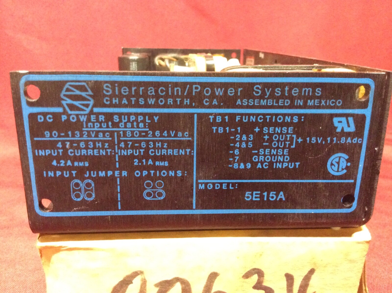 NEW 5E 15A Sierracin Power Systems DC Power Supply W/ Box Make Offer
