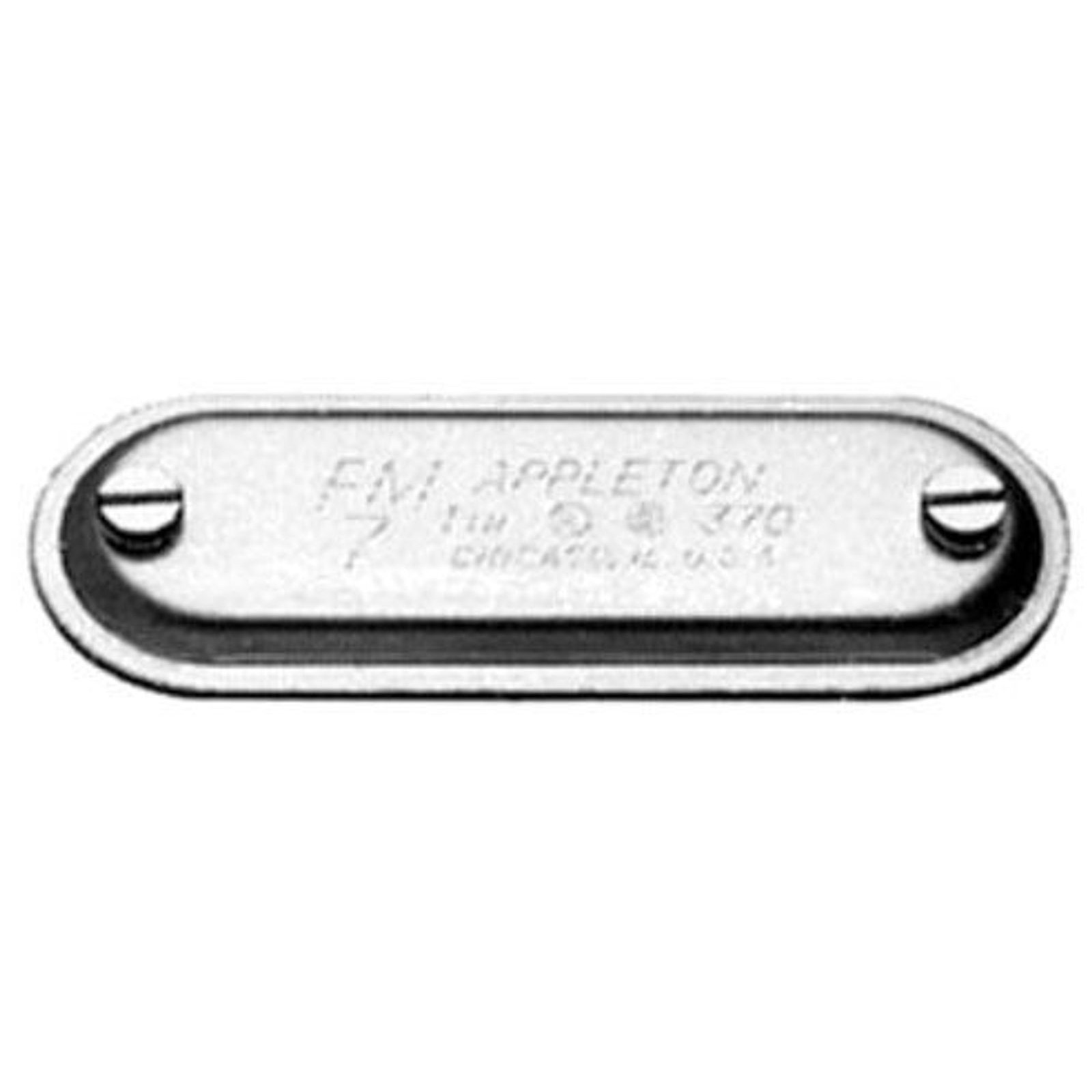 Appleton 370SA, Conduit Outlet Body Cover, 1"Fm7 Cover Stamped-Alum, 1 PC