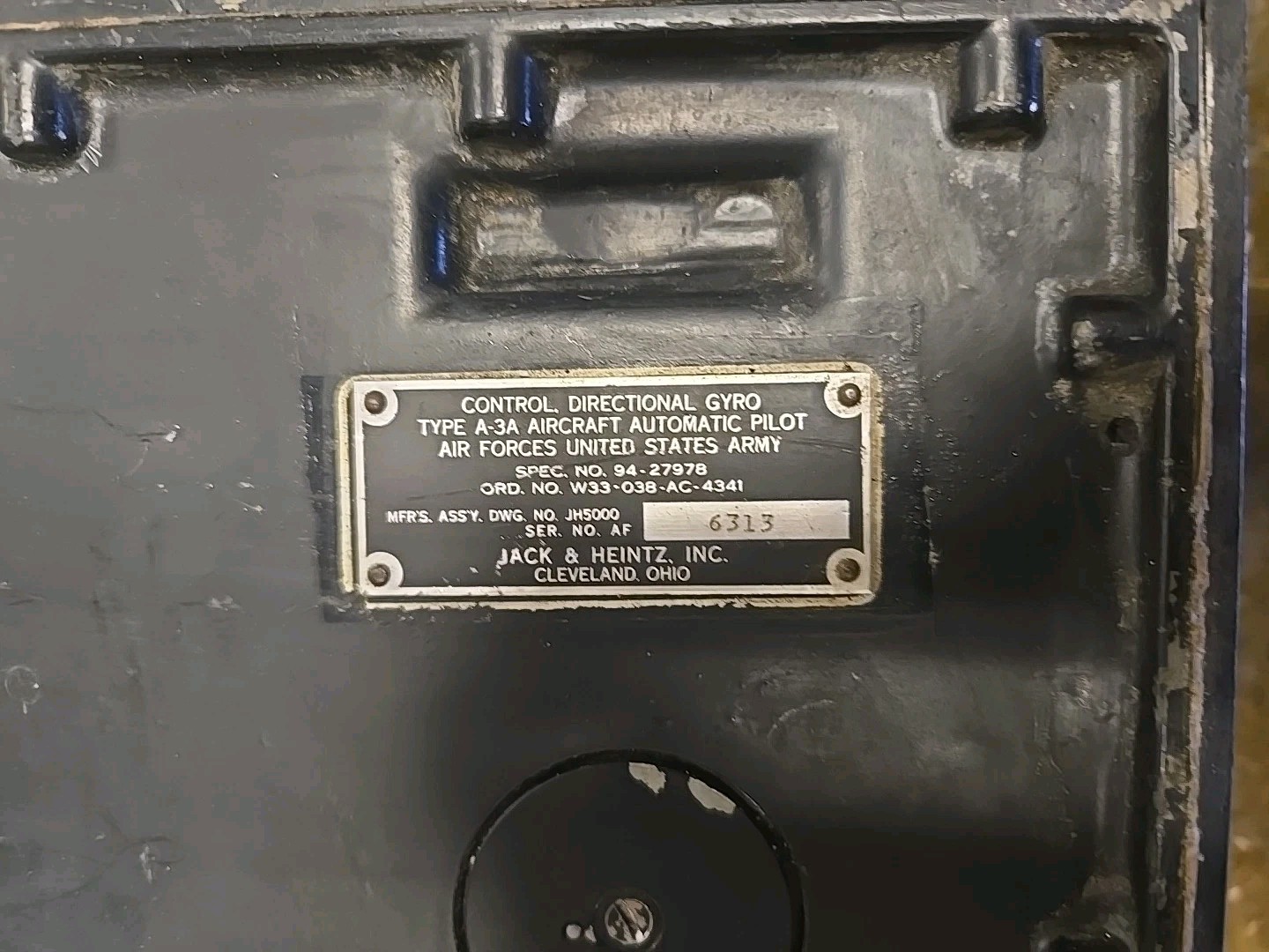 Jack & Heintz Directional Gyro Control Type A-3A