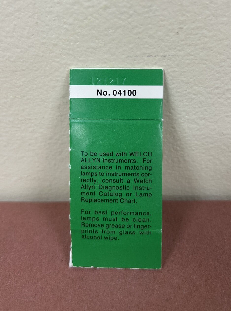 WELCH ALLYN REPLACEMENT LAMP BULB Ref:04100