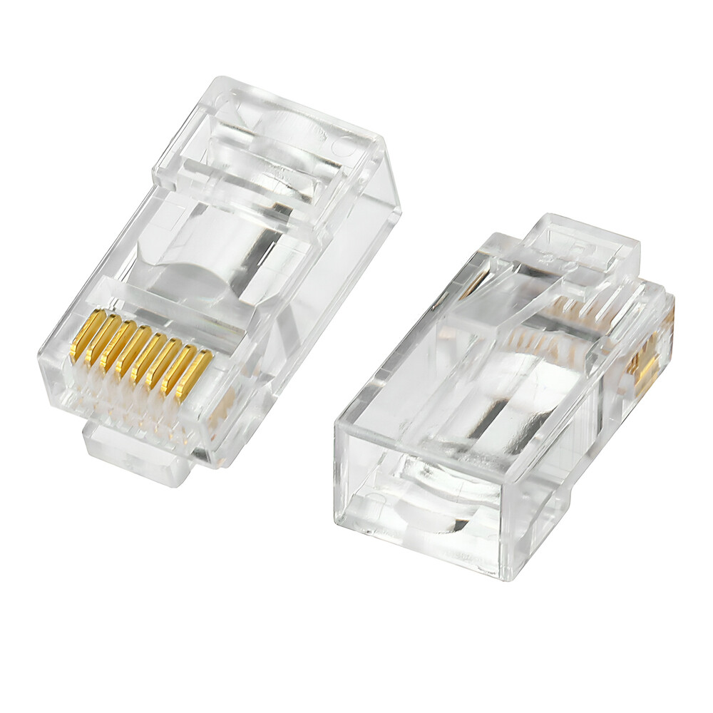 1000 Pcs CAT6 RJ45 Pass Through Network Cable Modular Plug Connector Open End