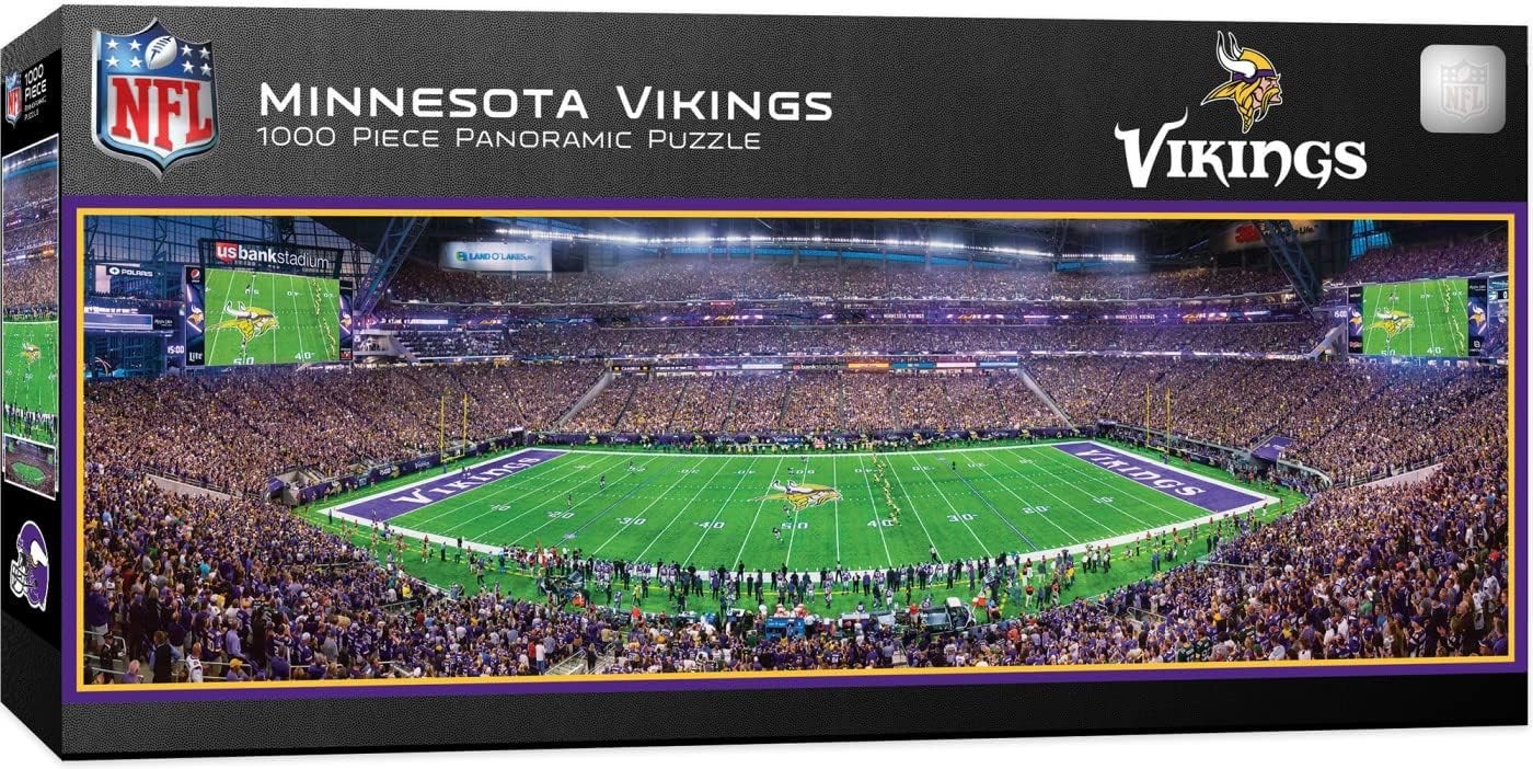 1000 Piece Sports Jigsaw Puzzle NFL Minnesota Vikings Center Panoramic 13"x39"