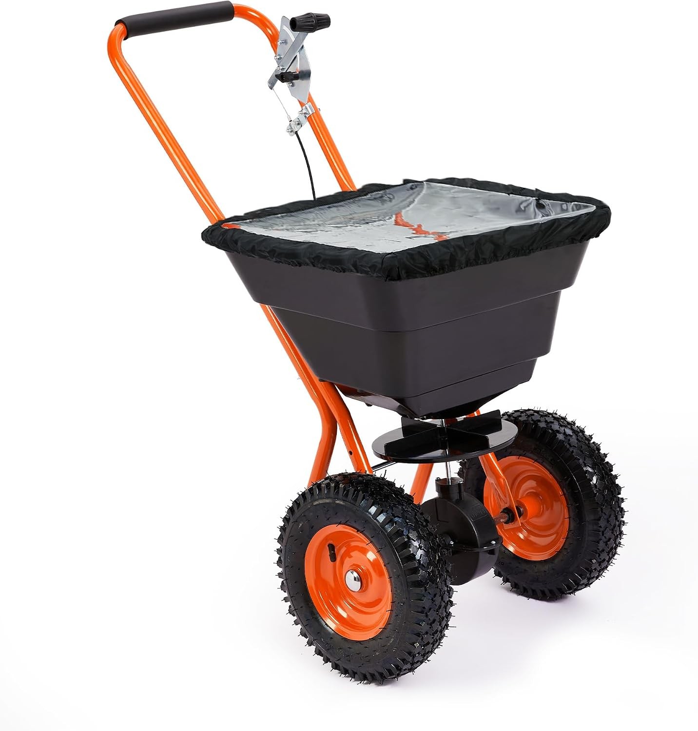 80 lbs Push Walk Behind Broadcast Spreader Fertilizer Seed Spreading Garden