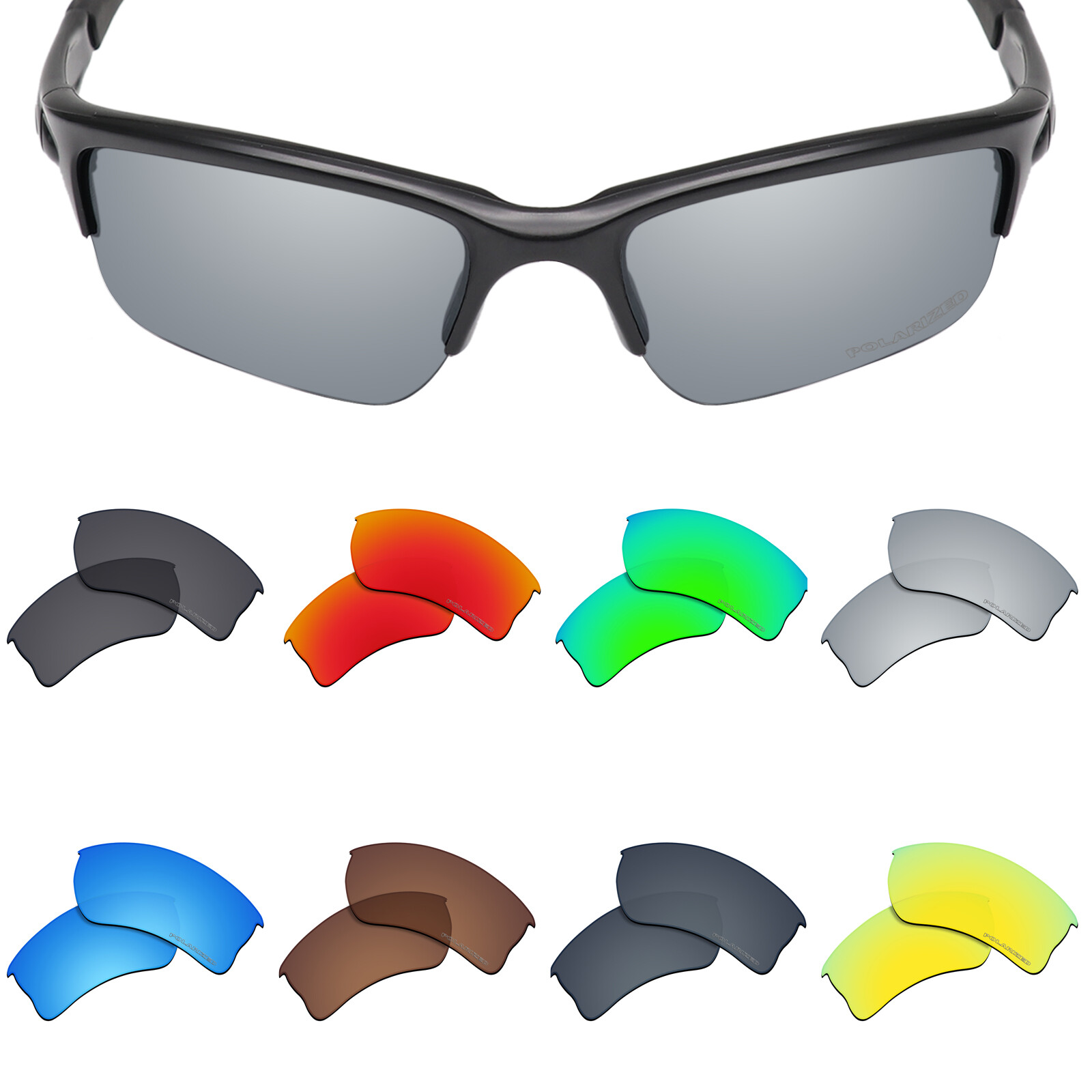 POLARIZED Replacement Lenses for-OAKLEY Quarter jacket Sunglasses-Multiple Opts